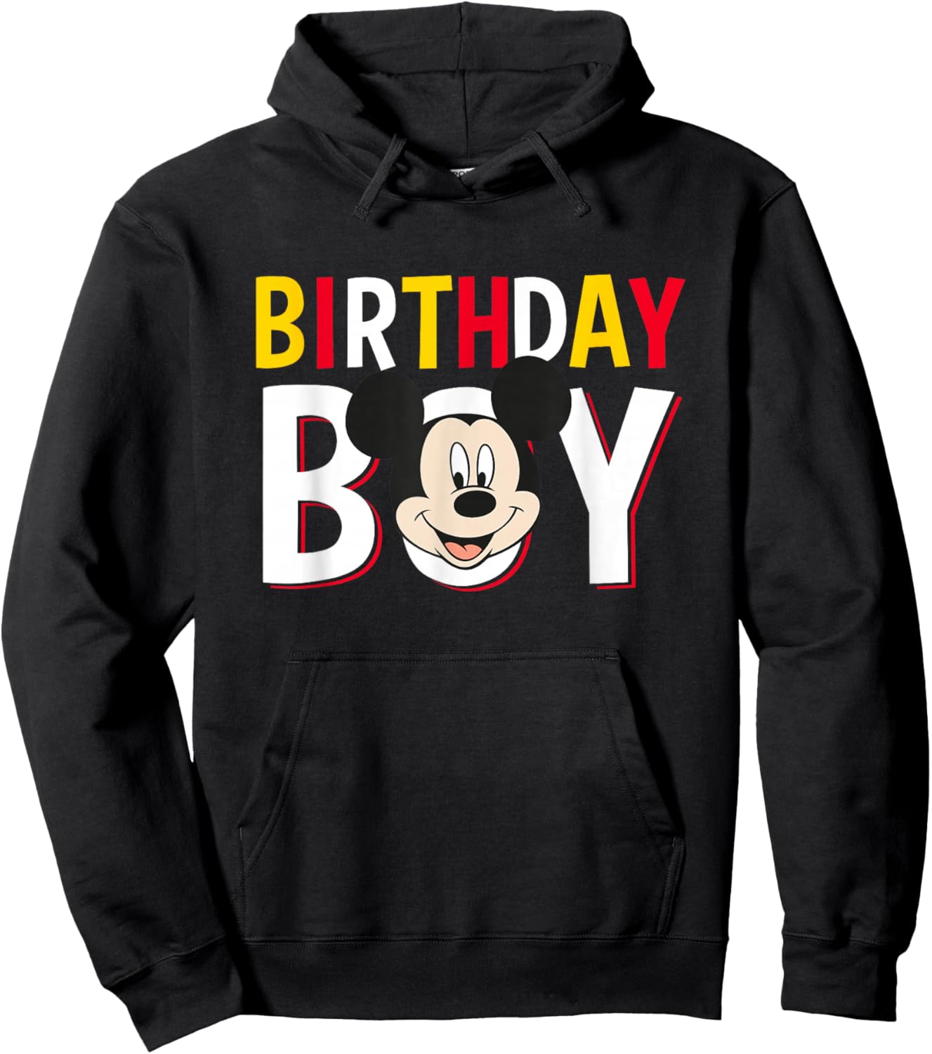 Disney Mickey and Friends Birthday Boy Cute Mickey Logo Hoodie - Hoodie | Black