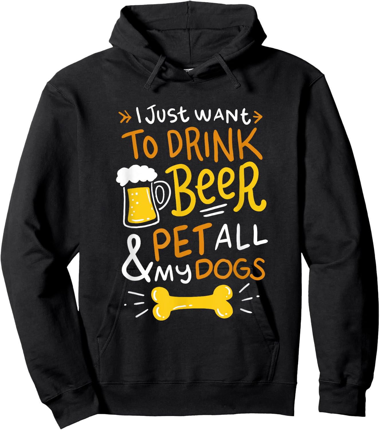Funny Drink Beer And Pet Dog Animal Loving Quote Women Hoodie - Hoodie | Black