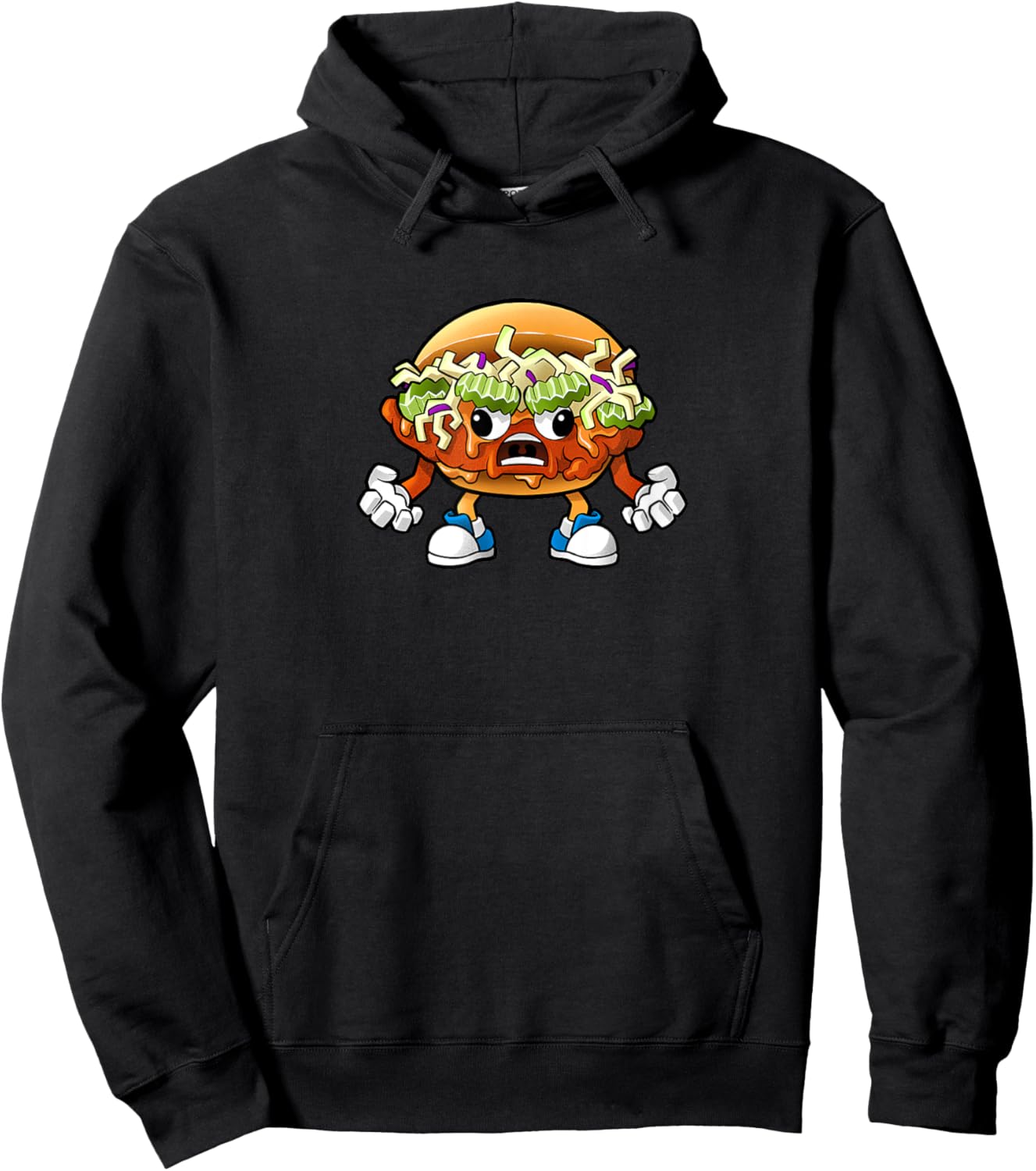 Fudes! #003 - Nash the Nashville Hot Chicken Sando Hoodie - Hoodie | Black