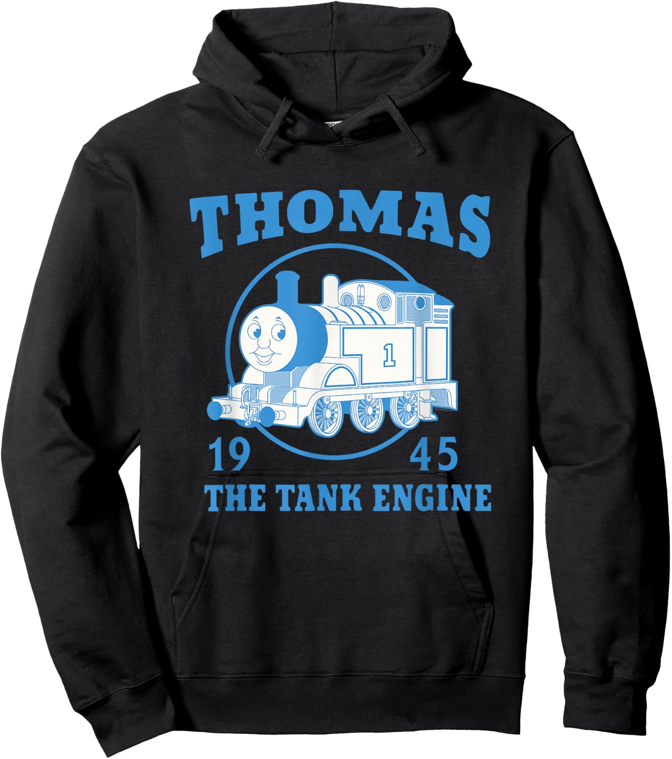 Thomas & Friends - Vintage Blue Thomas the Tank Engine Hoodie - Hoodie | Black