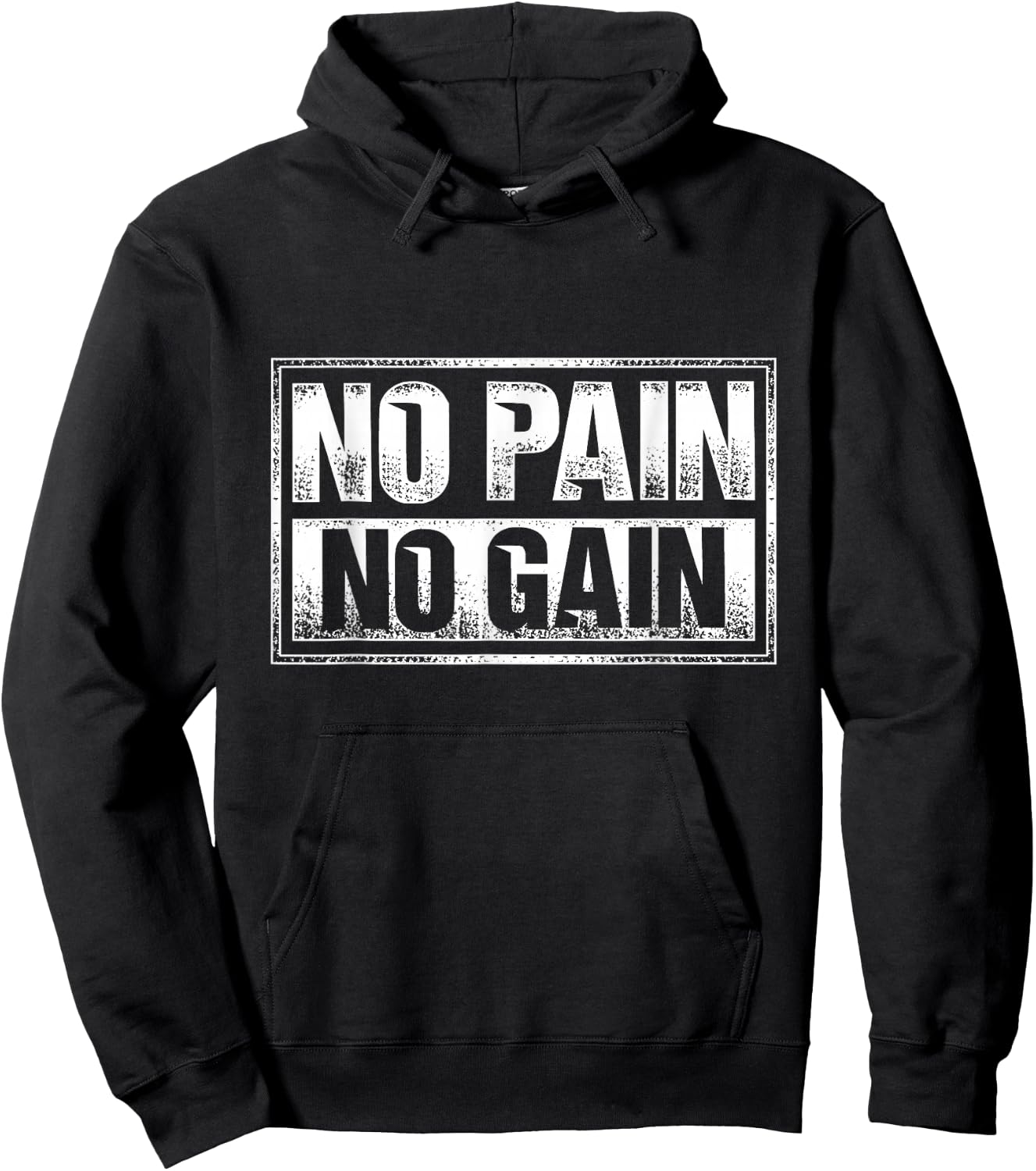 No Pain No Gain - Gym Workout & Fitness Training Hoodie - Hoodie | Black