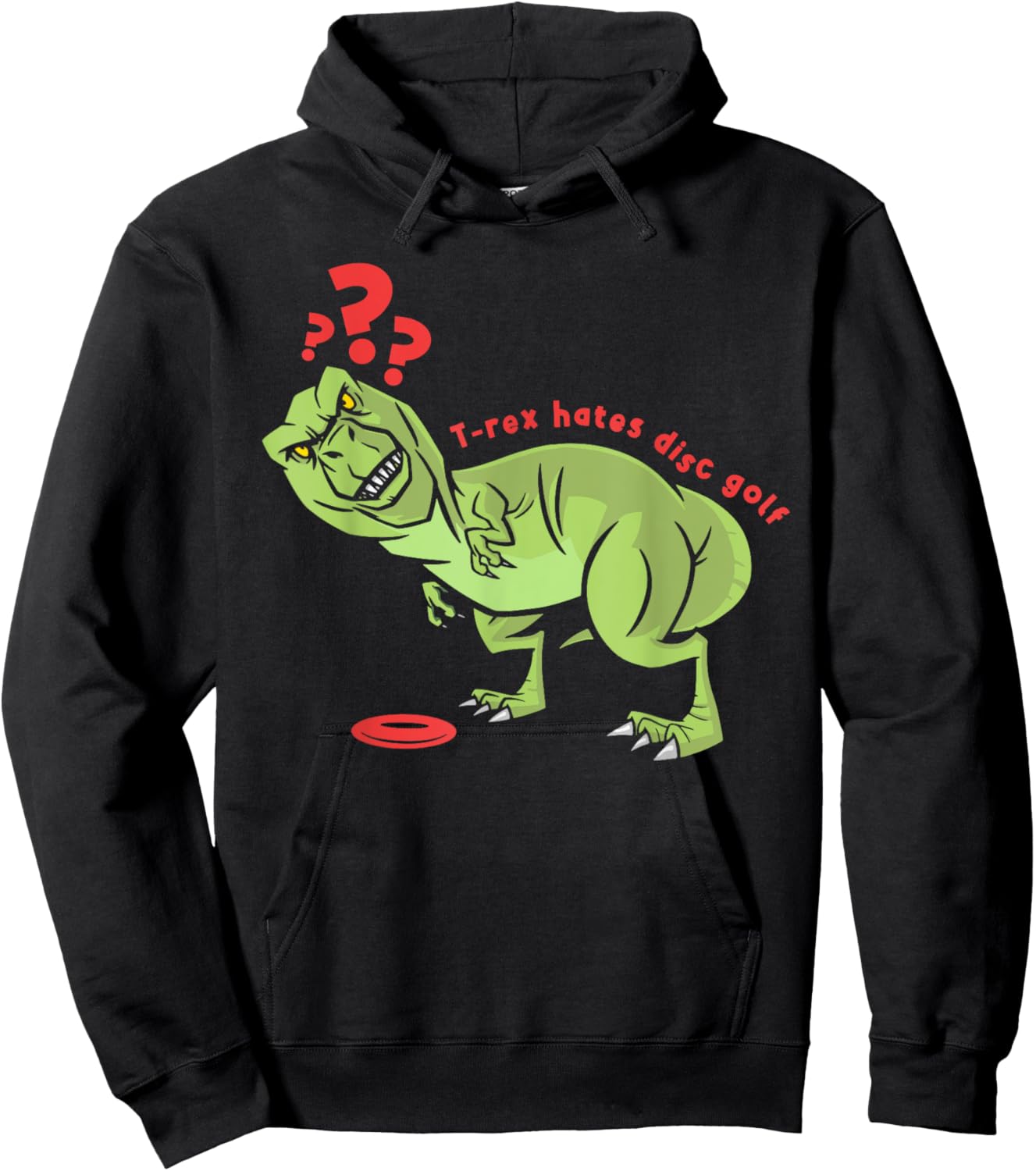Funny Disc Golf T Rex Kids Hoodie - Hoodie | Black