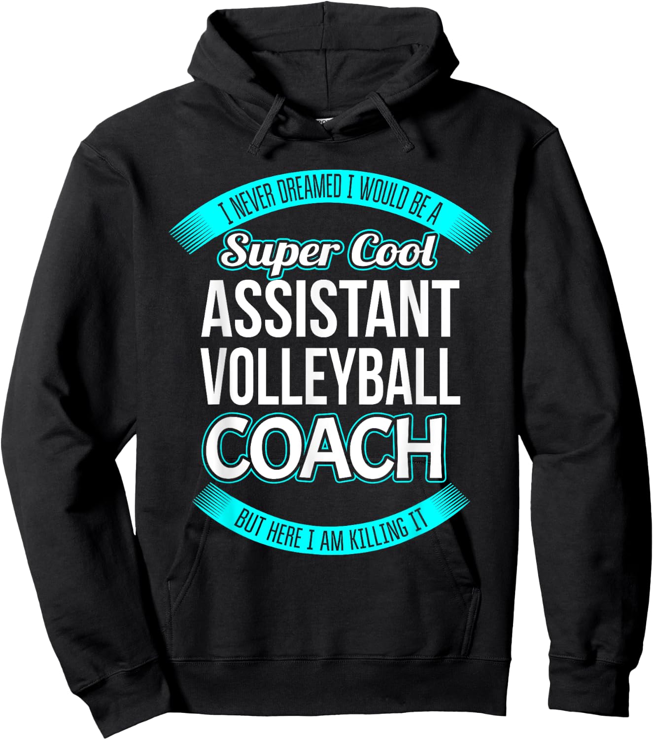Funny Assistant Volleyball Coach Gift Apprection Hoodie - Hoodie | Black