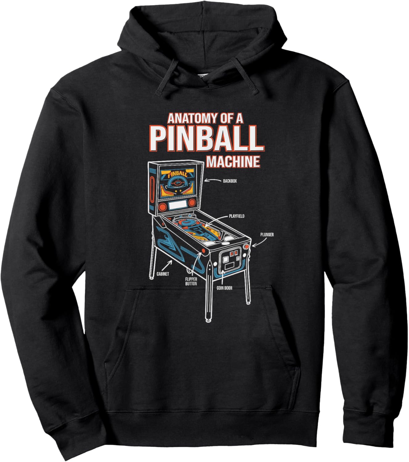 Anatomy of A Pinball Machine, Pinball Player Hoodie - Hoodie | Black