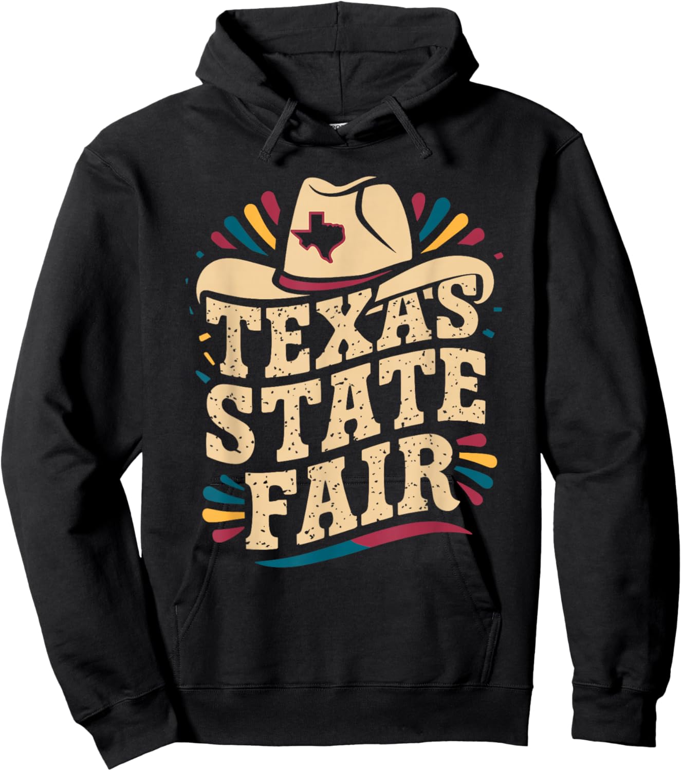 Texas State Fair Cowboy Hat Texas State Fair Hoodie - Hoodie | Black