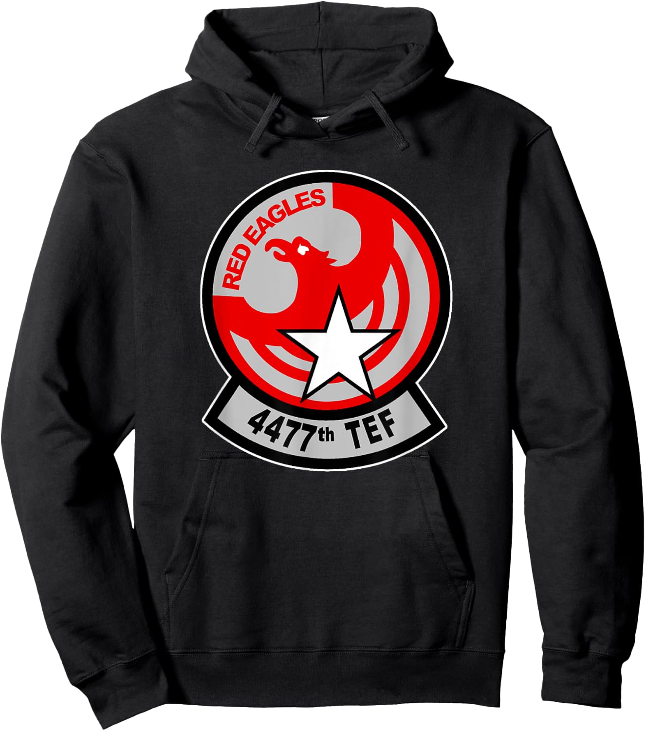Red Eagles 4477th TEF America's MiG Squadron Insignia Hoodie - Hoodie | Black