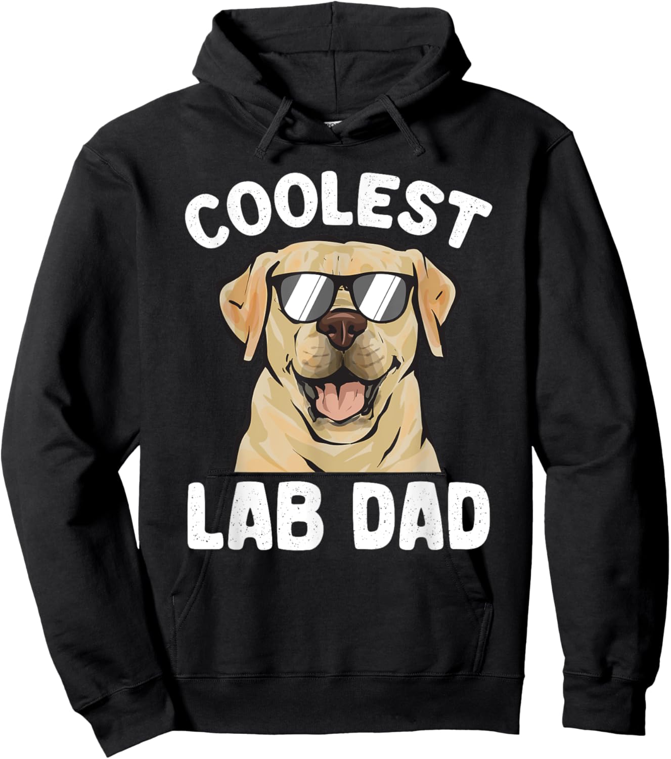 Yellow Labrador Retriever Coolest Lab Dad Yellow Lab Hoodie - Hoodie | Black