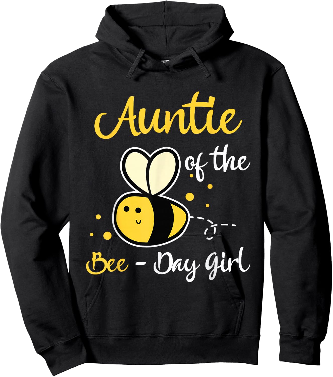 Auntie Of The Bee Day Girl Birthday Party Hoodie - Hoodie | Black