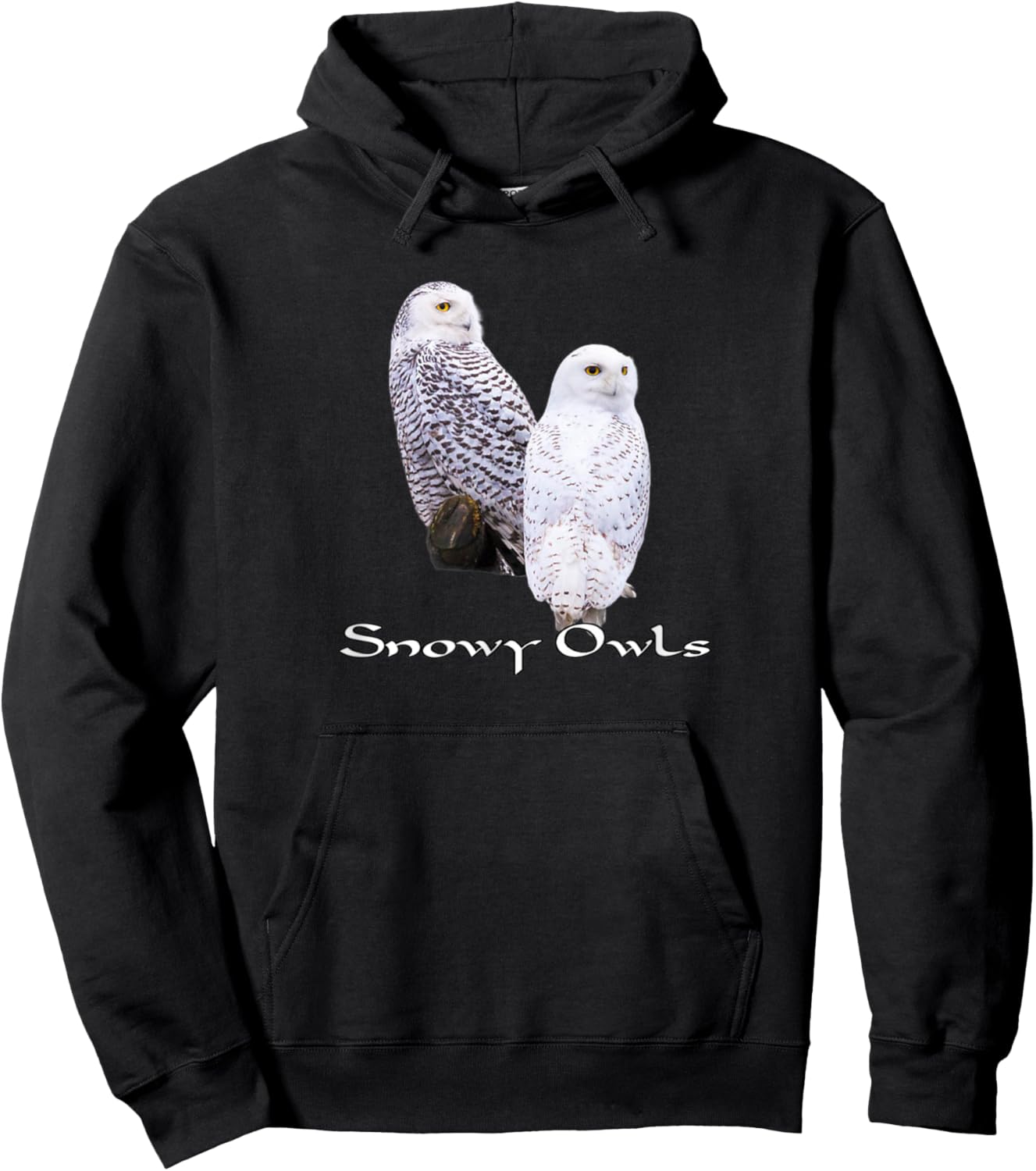 Snowy Owl Wildlife Hoodie - Hoodie | Black