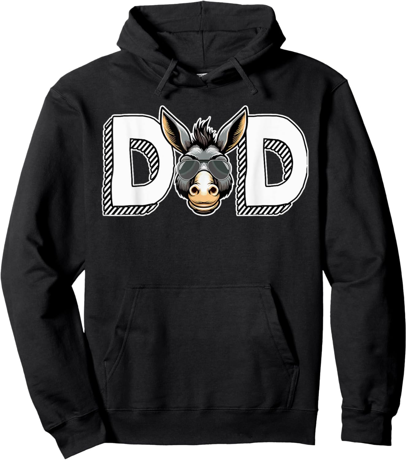Dad Costume Donkey Sunglasses Father's Day Owner Lover Hoodie - Hoodie | Black