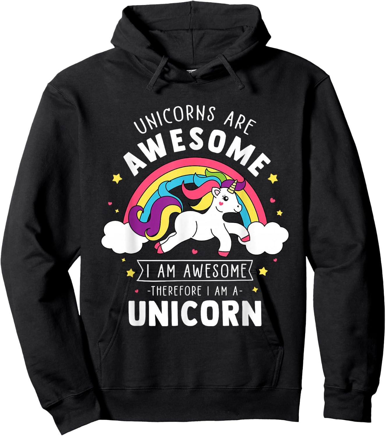 Unicorns are Awesome I'm A Unicorn - Funny Rainbow Gift Small Hoodie - Hoodie | Black