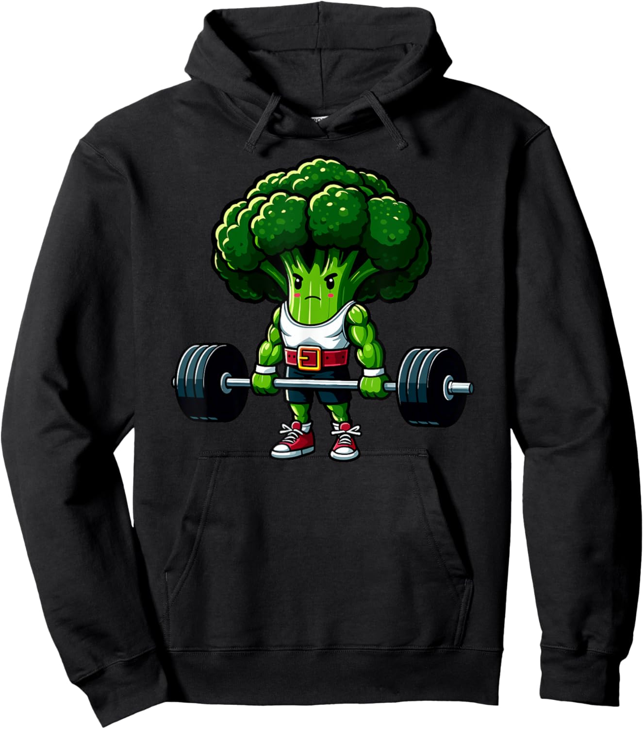 Broccoli Deadlift Weightlifting Gym Vegan Powerlifting Hoodie - Hoodie | Black