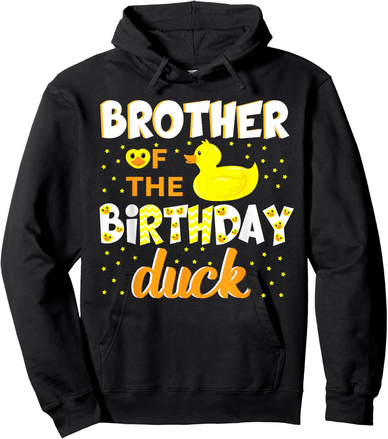 Brother Of The Birthday Duck Yellow Duck Birthday Fun Hoodie - Hoodie | Black