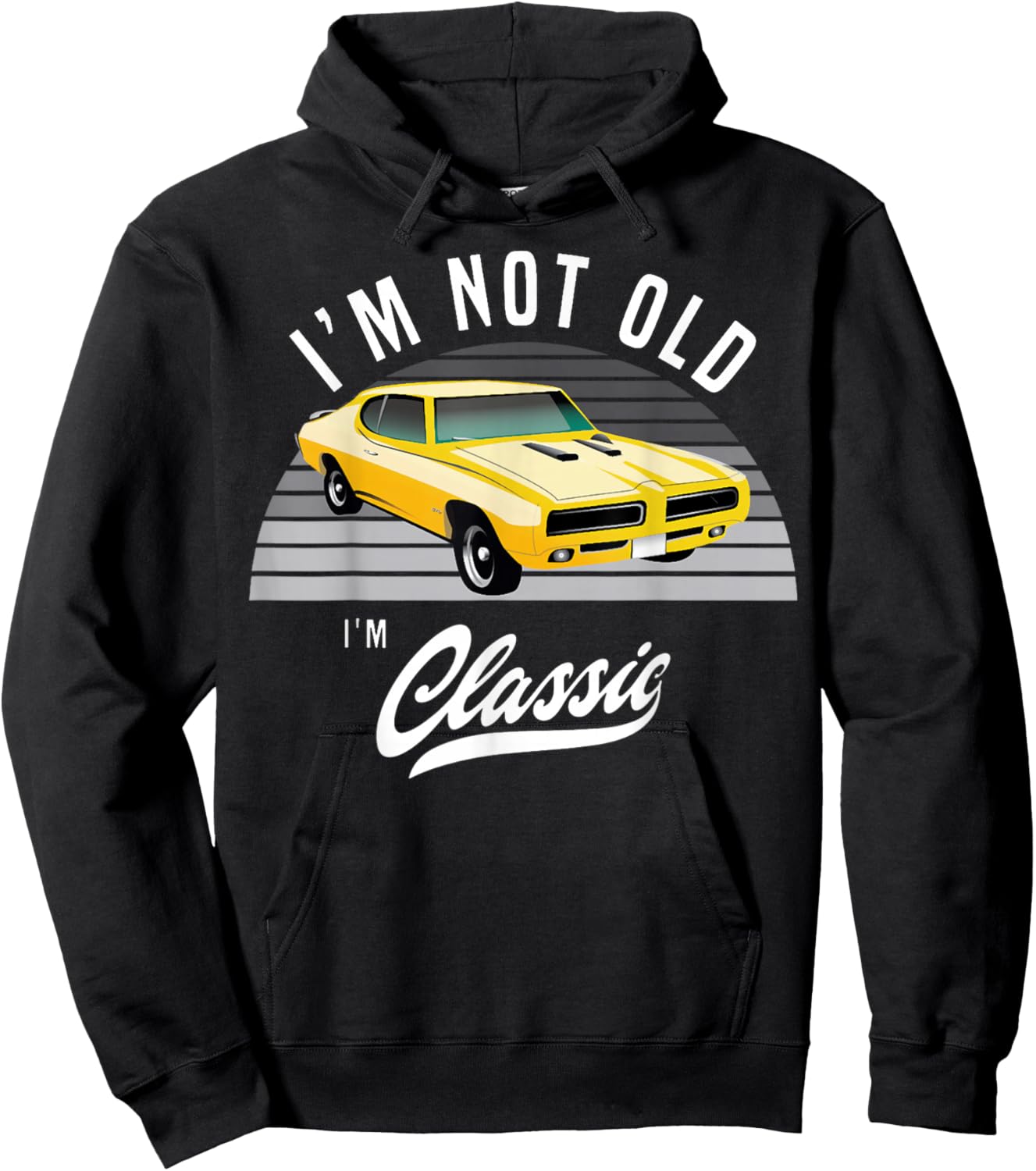 1969 69 GTO Classic Car Old School Muscle Car Hoodie - Hoodie | Black