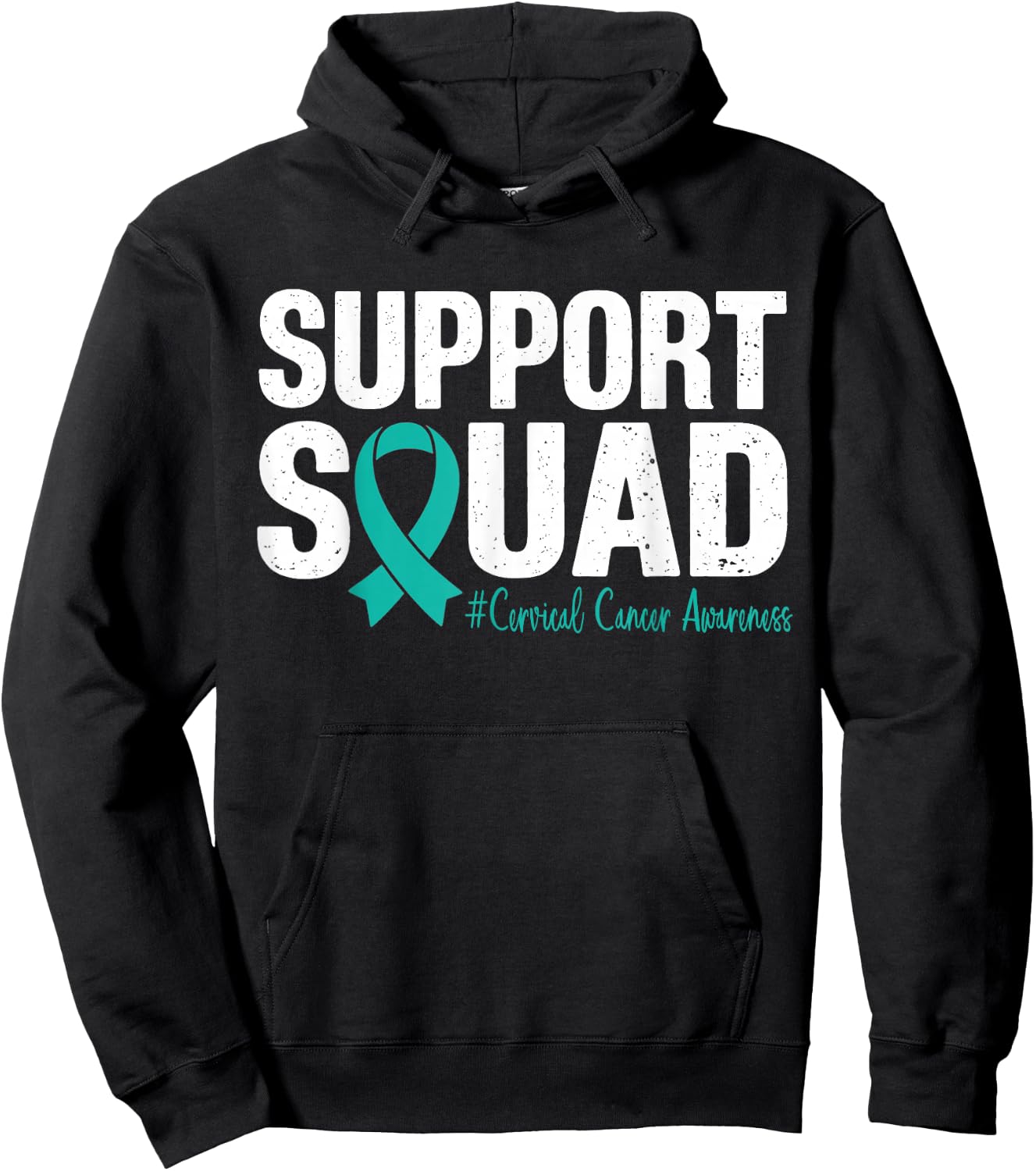 Cervical Cancer Awareness Support Squad Men Women Kids Hoodie - Hoodie | Black