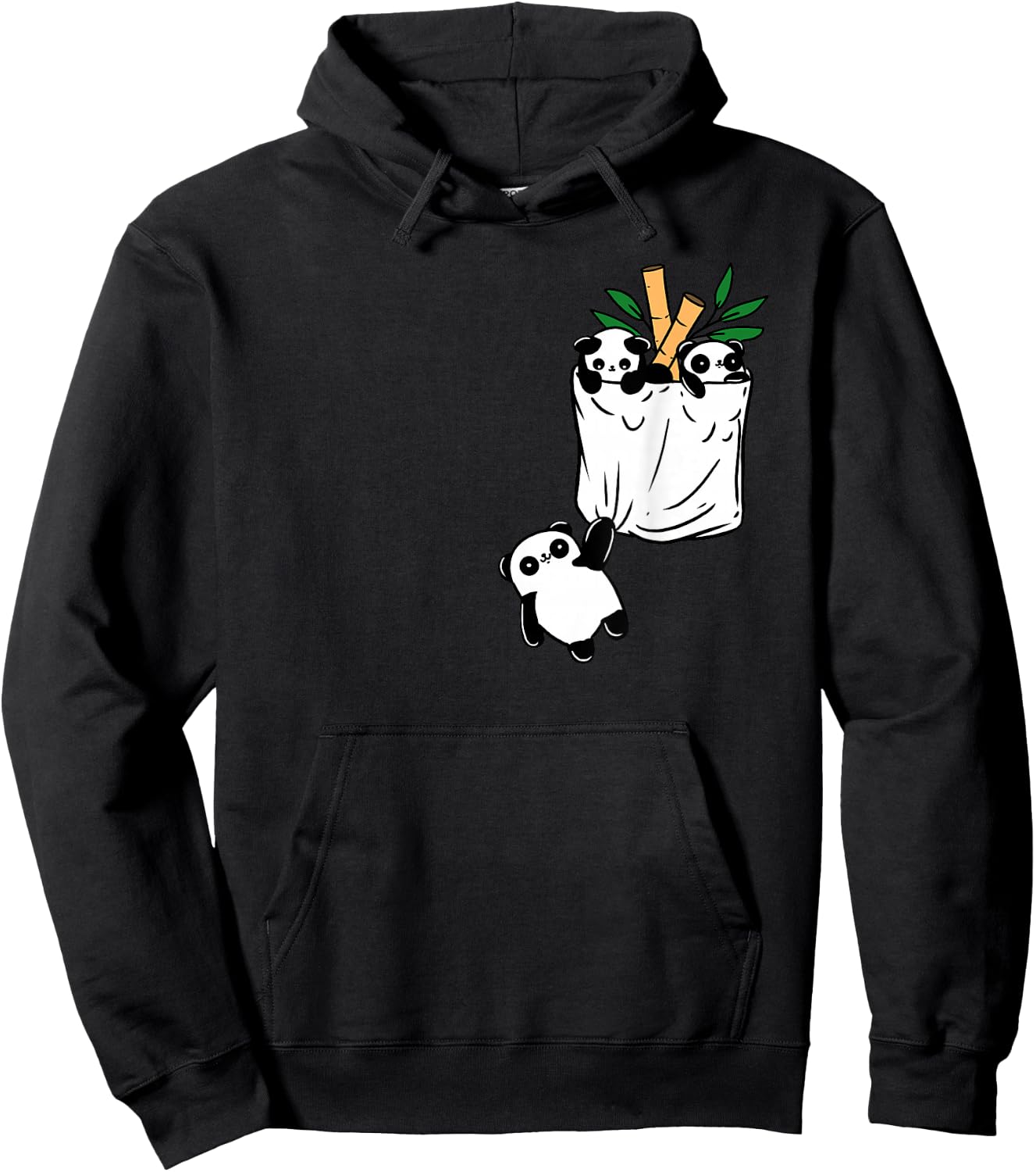 Panda In Pocket Panda Lover Hoodie - Hoodie | Black