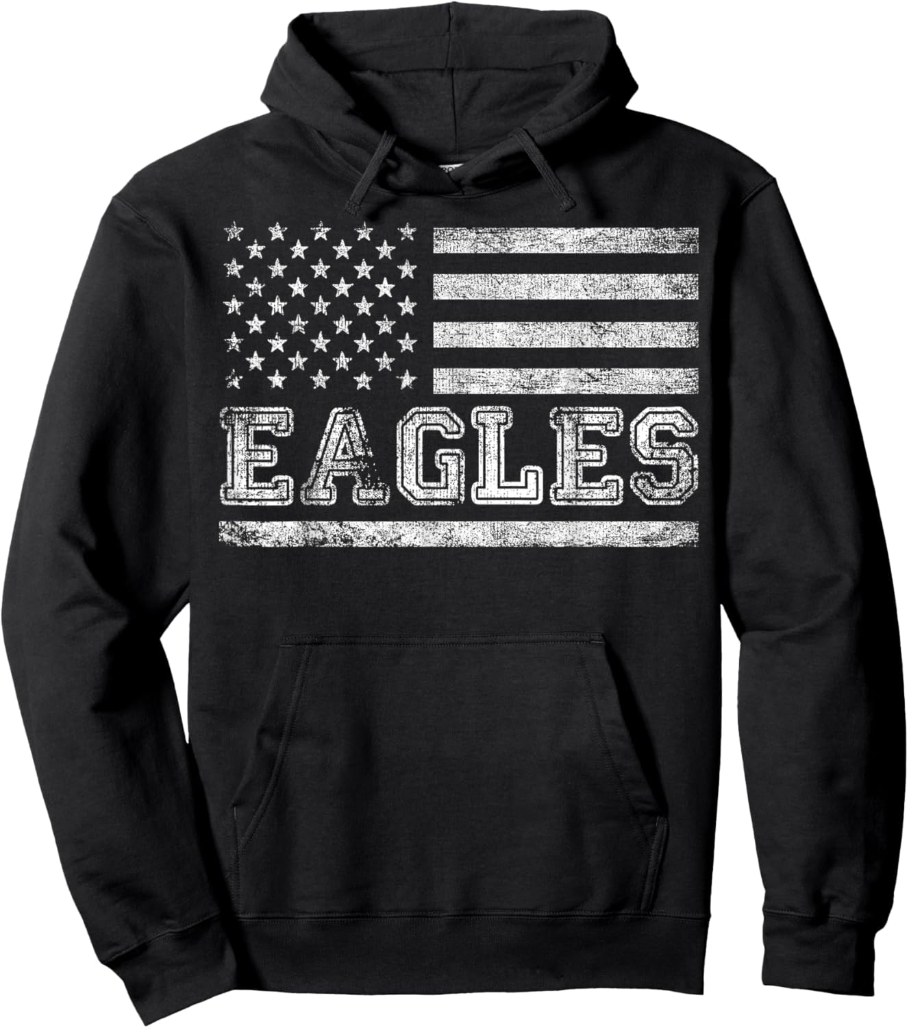 Eagles Sports Name Vintage Retro Gift Men Women Boy Girl Hoodie - Hoodie | Black