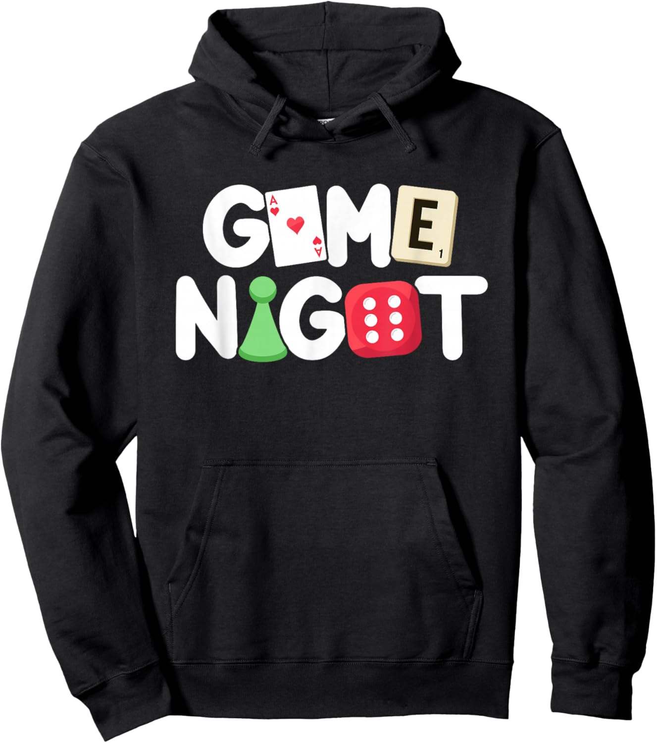 Game Night Host Board Games Trivia Night Team Women Men Hoodie - Hoodie | Black