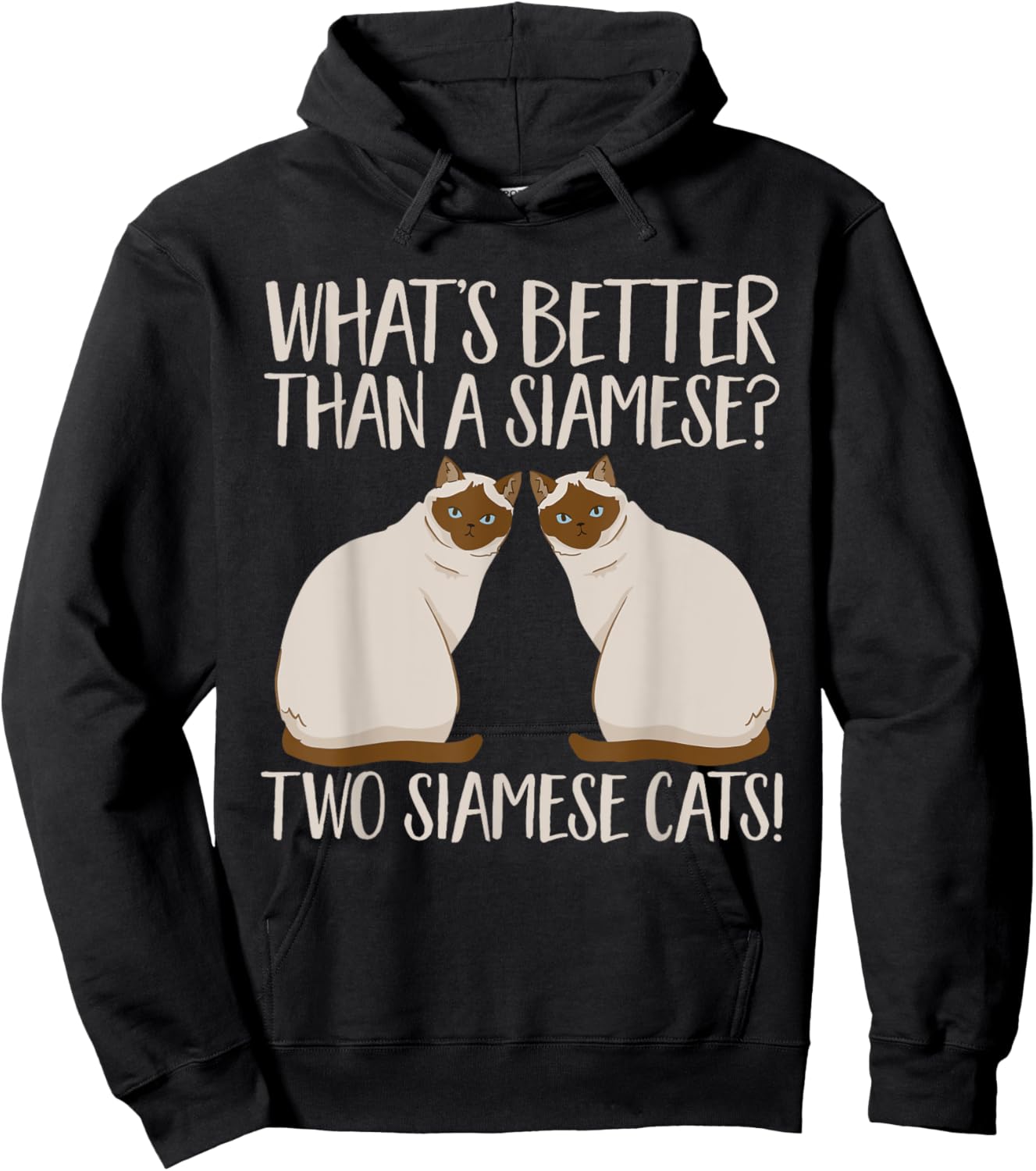 Siamese Cat Hoodie - Hoodie | Black