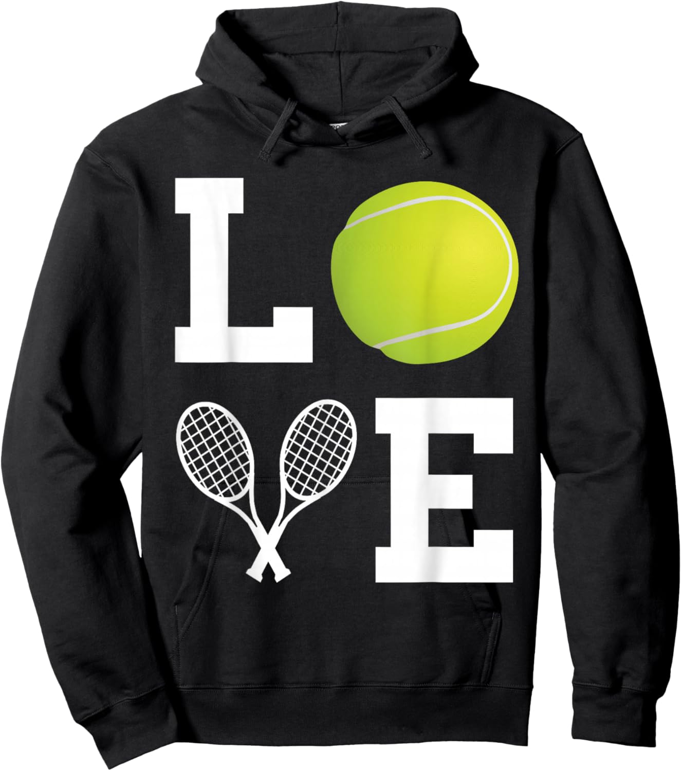 Tennis Racquets Love Tennis Player Lover Tennis Ball Hoodie - Hoodie | Black