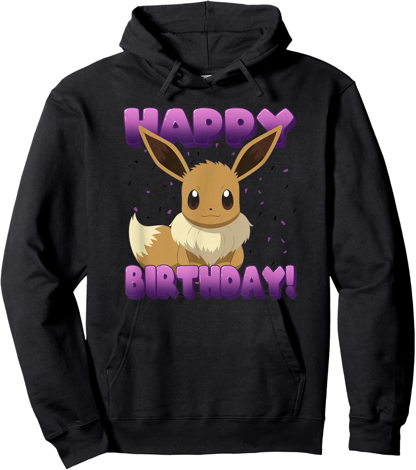 Pokémon Birthday Eevee Big Face Happy Birthday Hoodie - Hoodie | Black