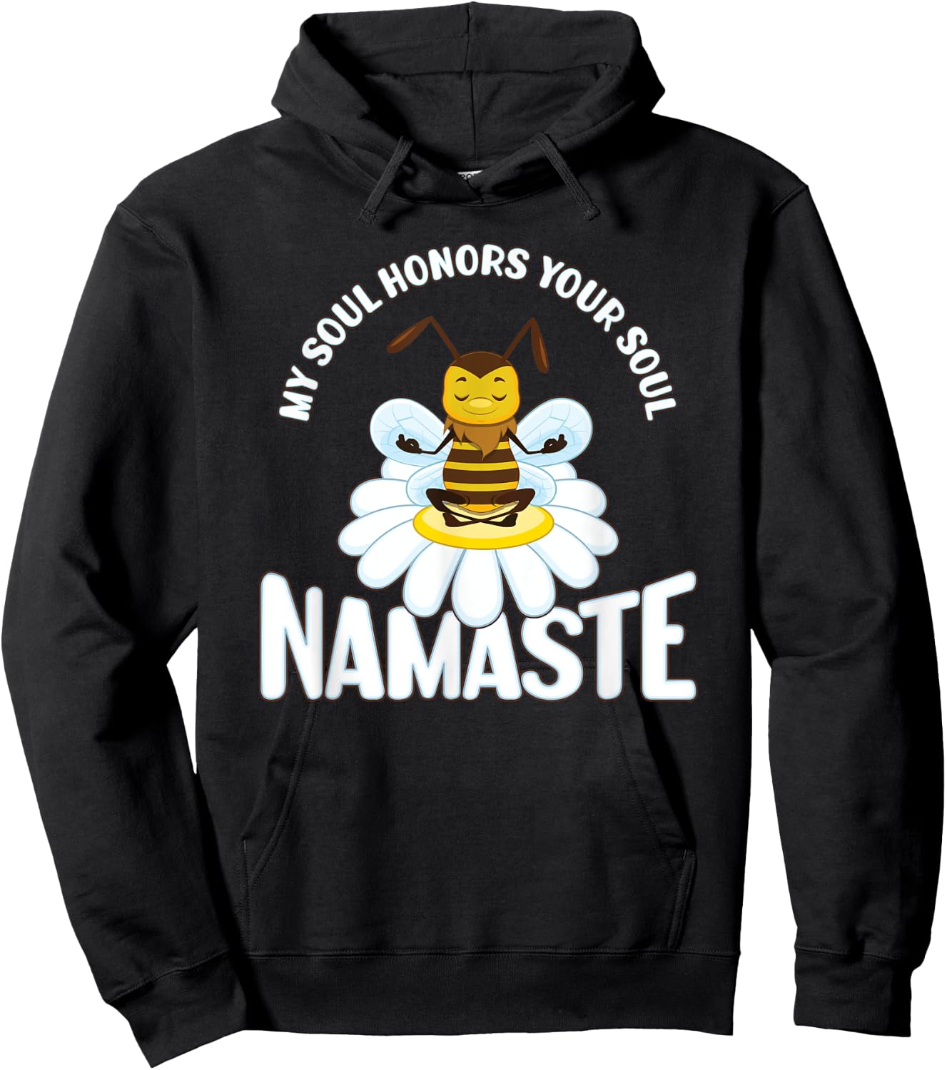 Yoga Namaste Bee Mandala Chakra Spiritual Meditation Karma Hoodie - Hoodie | Black
