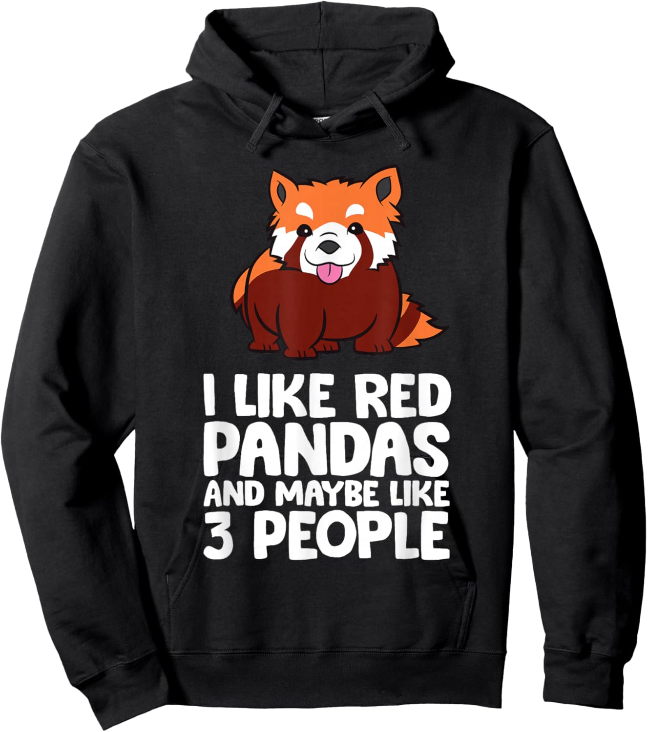 I Like Red Pandas And Maybe Like 3 People Funny Red Panda Hoodie - Hoodie | Black