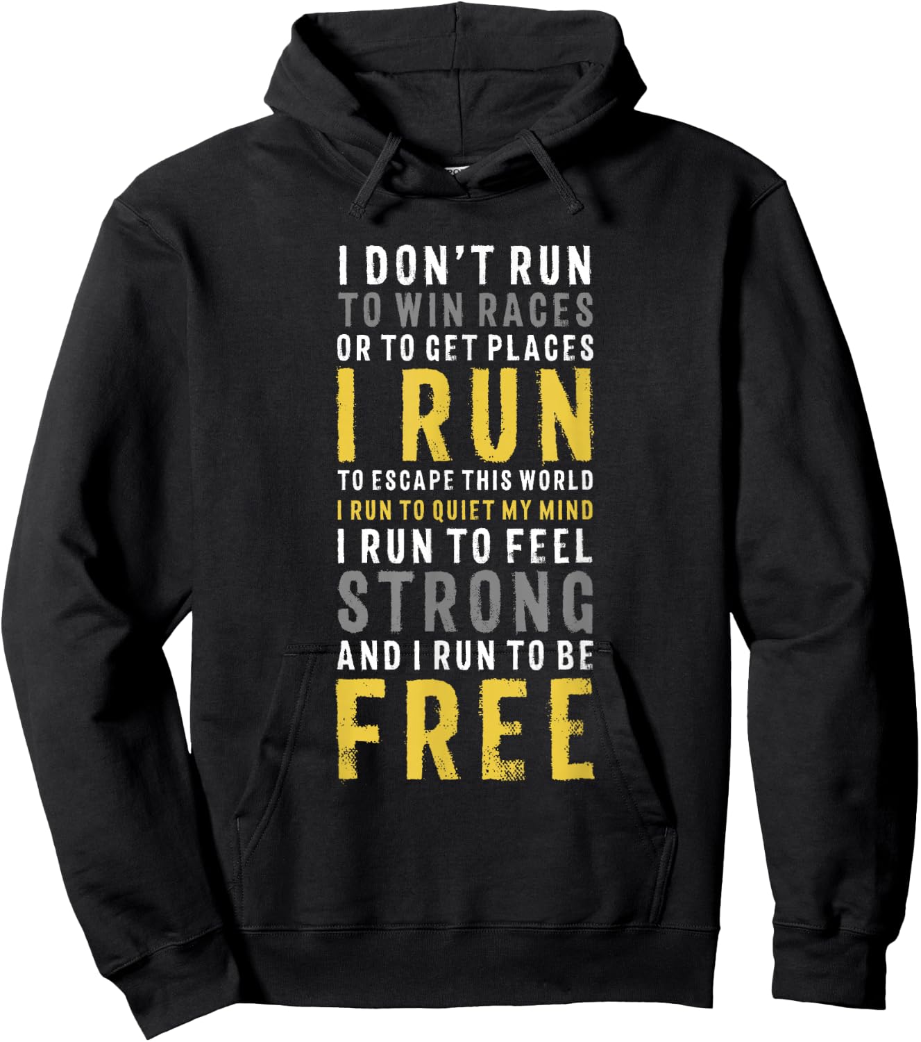 I Don't Run To Win Race Or To Get Places Running Hoodie - Hoodie | Black