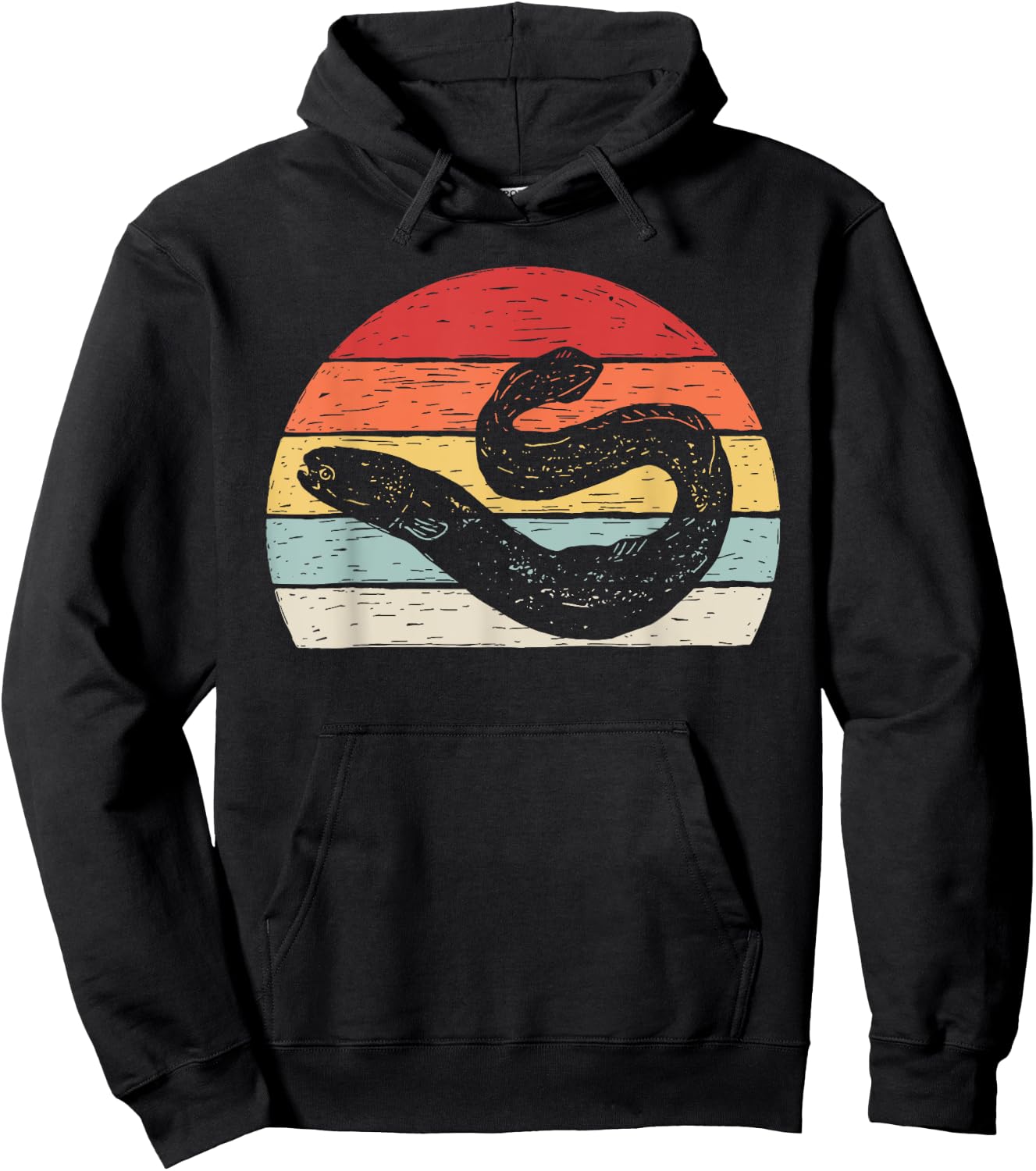 Vintage Retro Electric Eel Electric Fish Hoodie - Hoodie | Black
