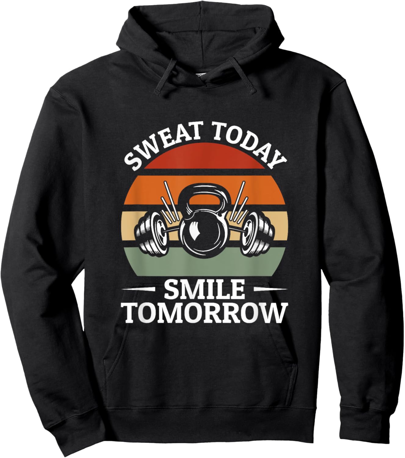 Sweat Today Smile Tomorrow Fitness Hoodie - Hoodie | Black