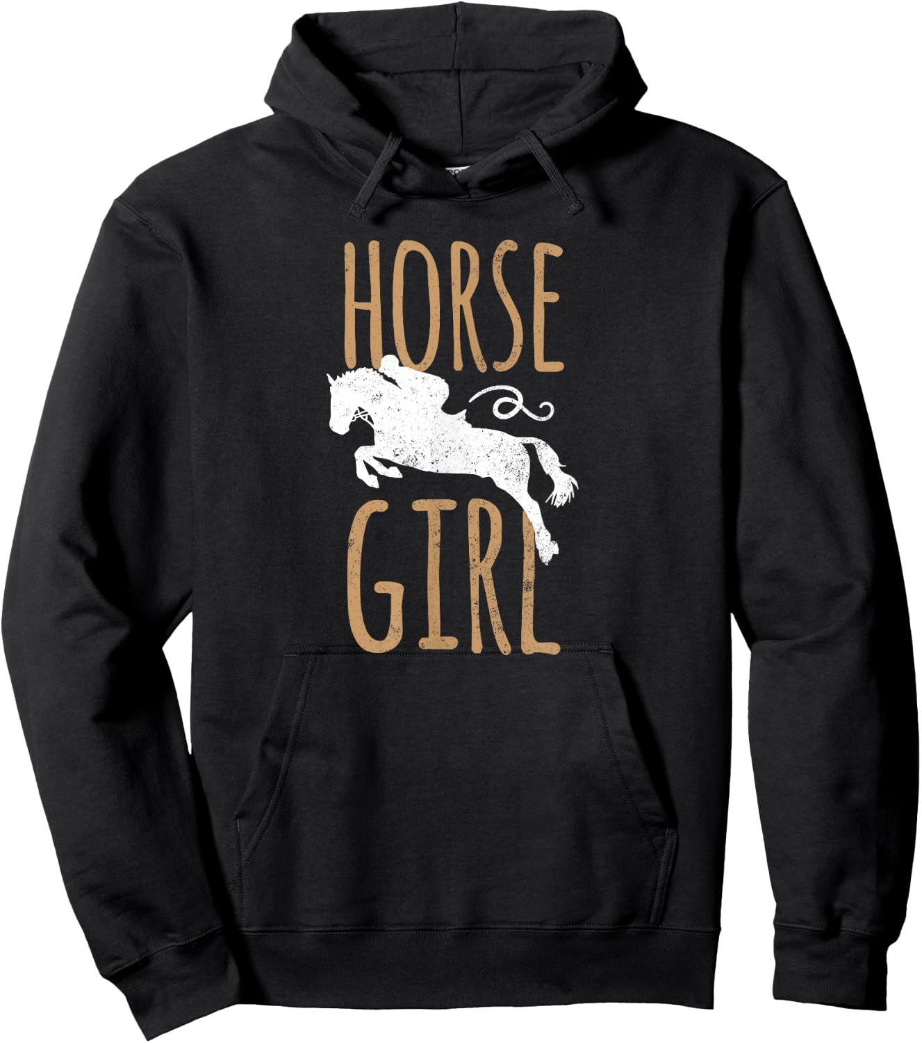 Horse Girl Shirt Cute Horseback Riding & Horse Lover Gift Hoodie - Hoodie | Black