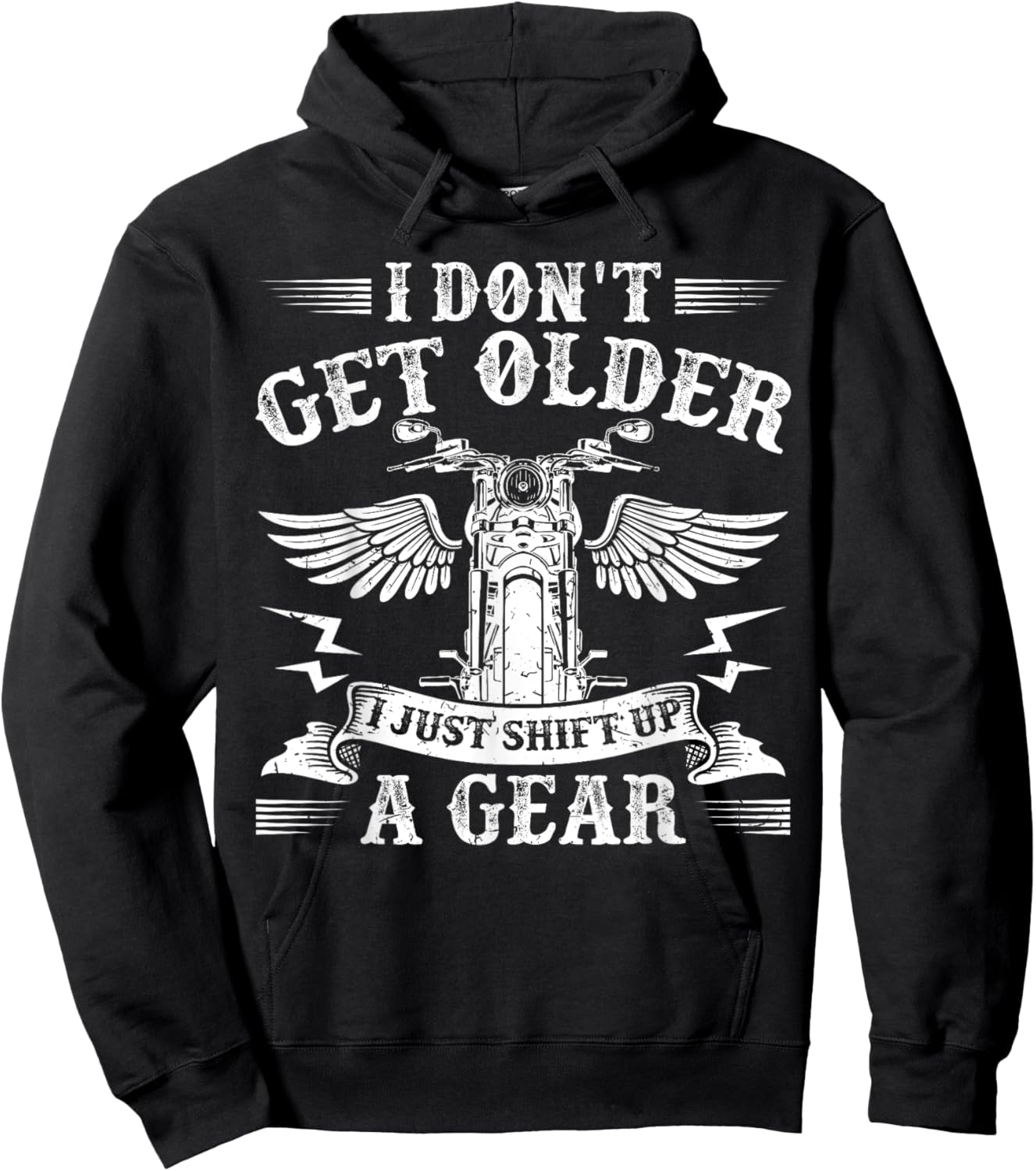 Bikers Don'T Get Older Funny Motorcycle Motorbike Hoodie - Hoodie | Black