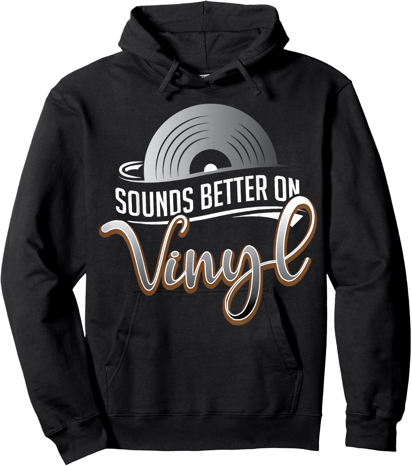 Sounds Better on Vinyl Record Album Lover & Audiophile Hoodie - Hoodie | Black