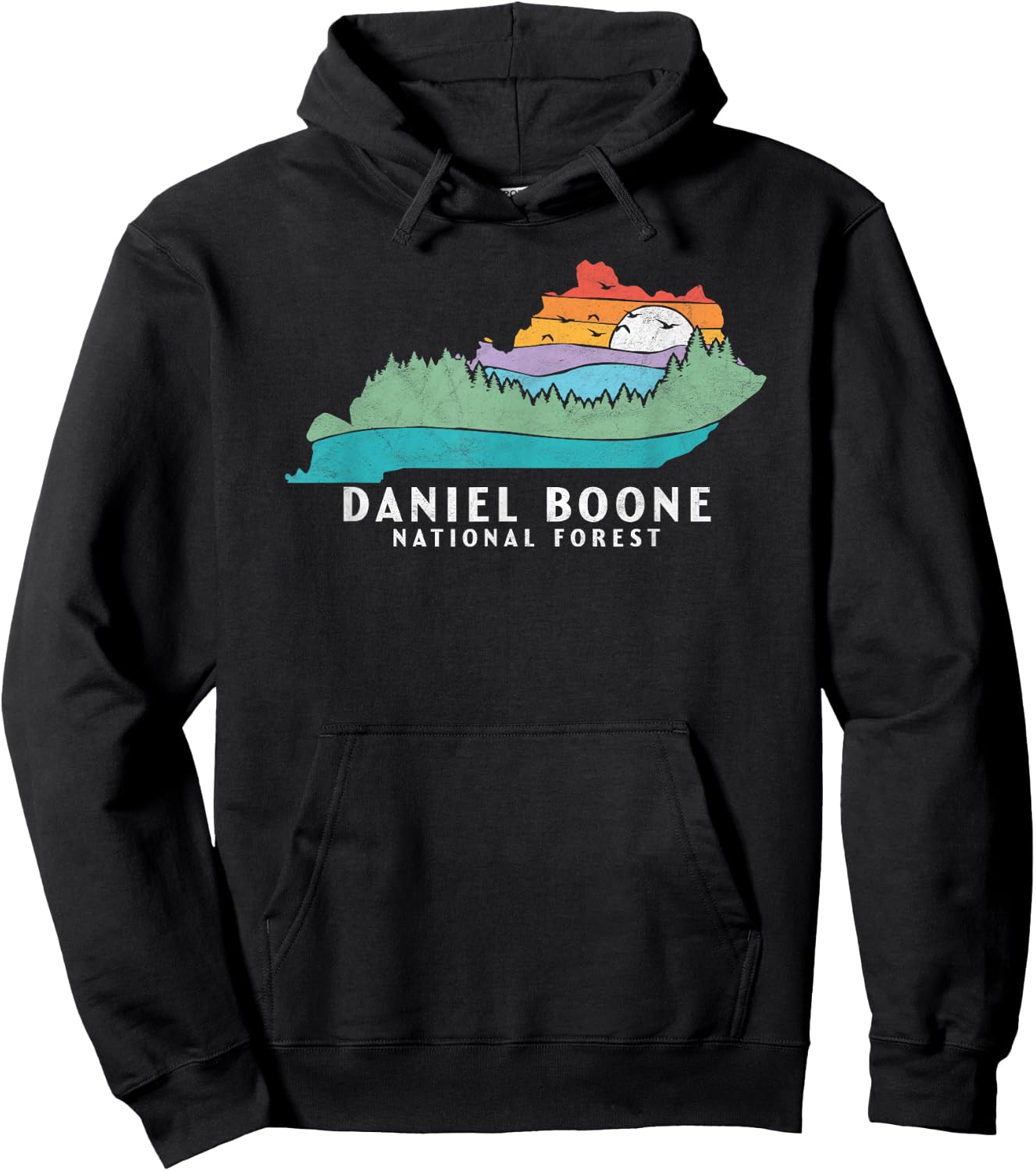 Daniel Boone Forest Kentucky Outdoors State Nature Shirt Hoodie - Hoodie | Black