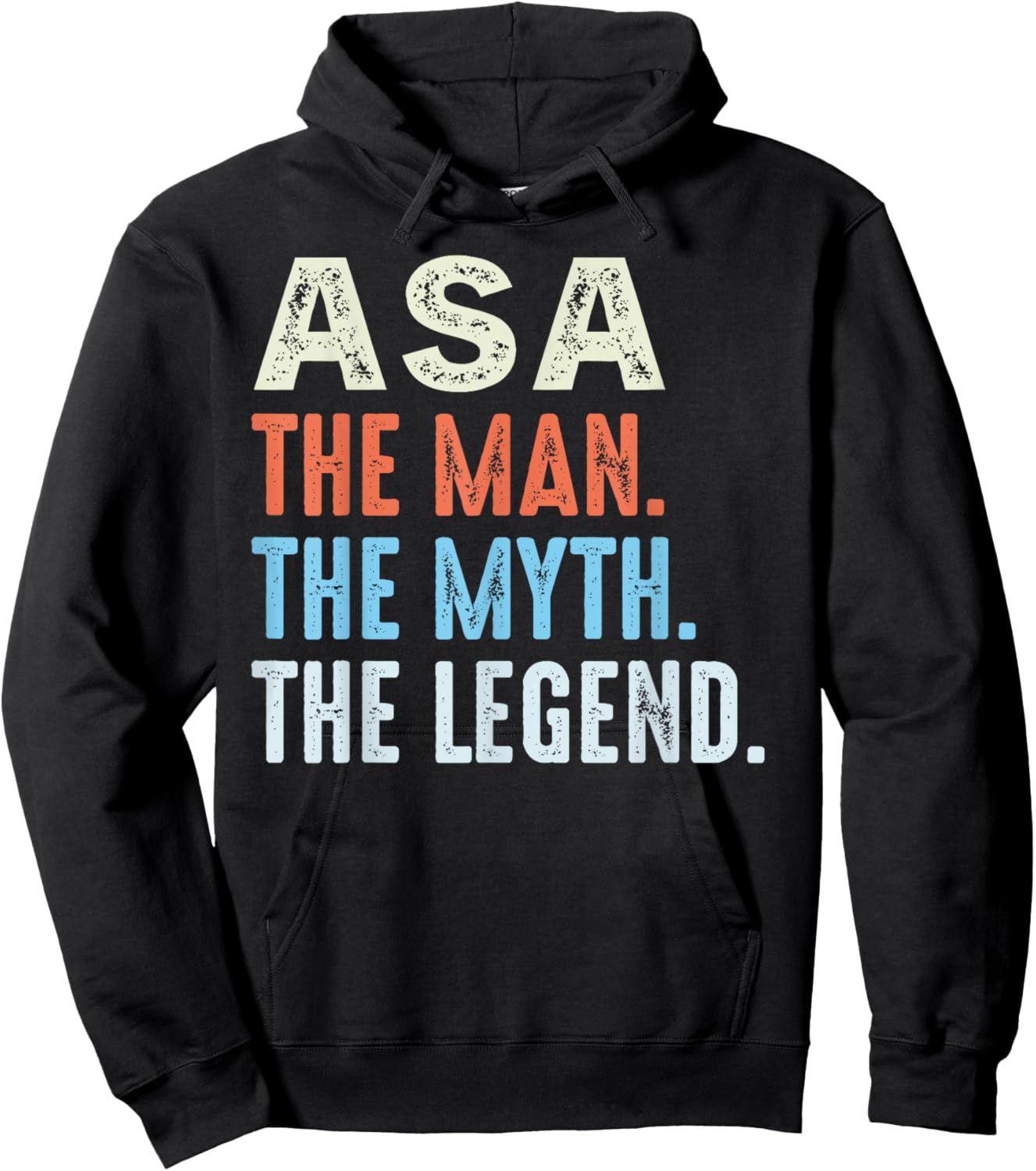 ASA The Legend Name Personalized Cute Idea Men Vintage ASA Hoodie - Hoodie | Black