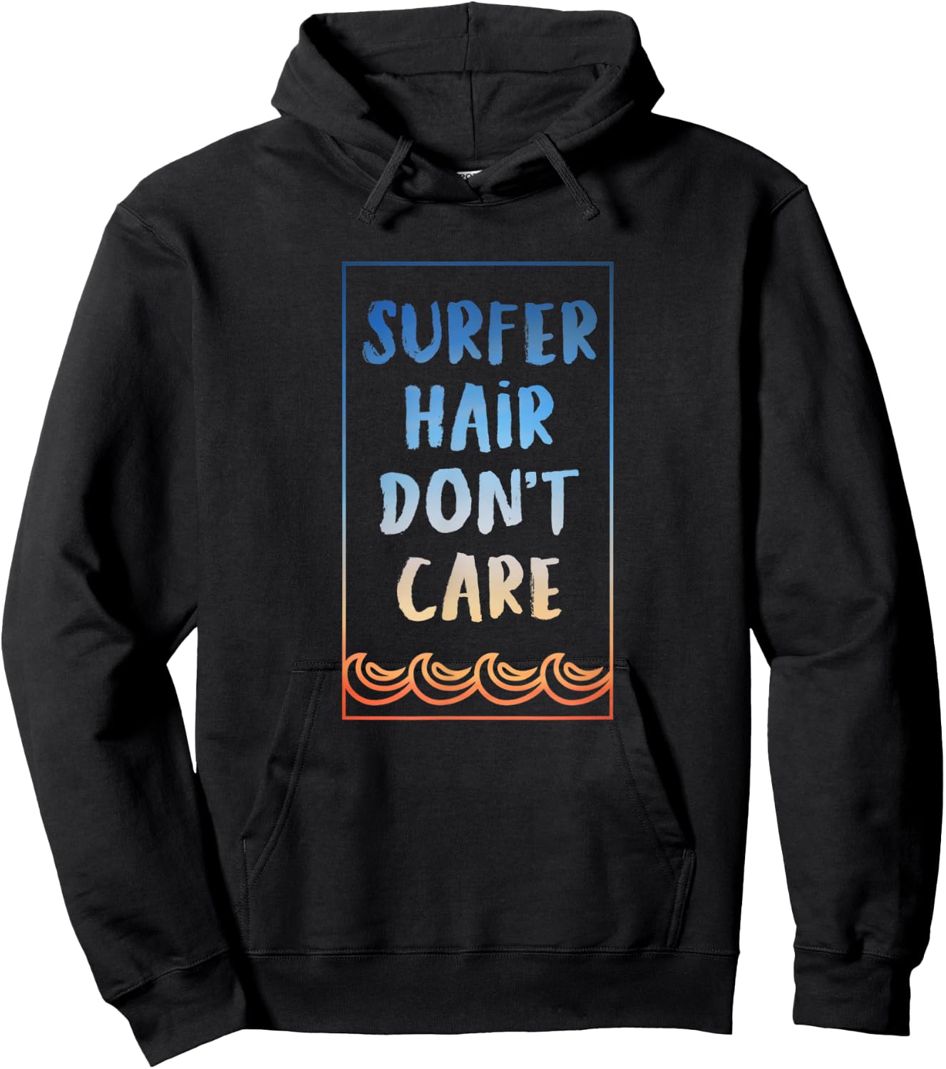 Surf Shirt Surfer Hair Don't care Surf T Shirt Hoodie - Hoodie | Black