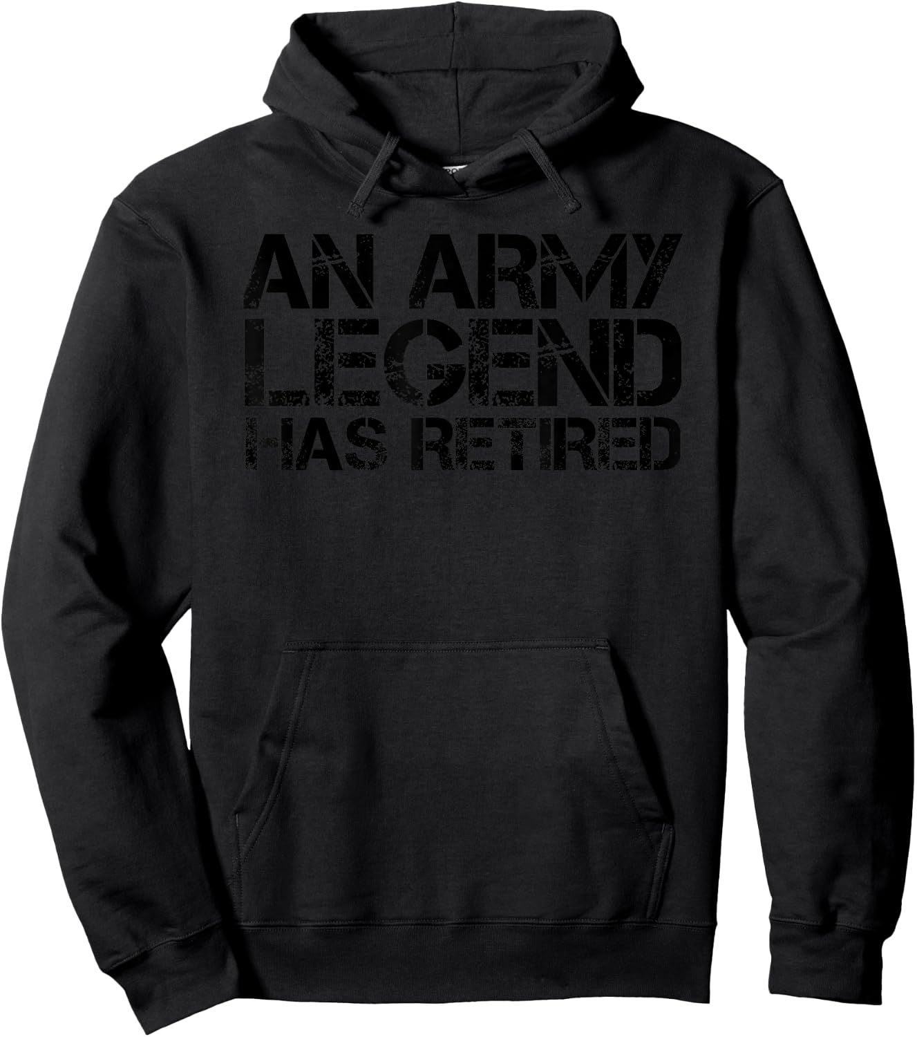 AN ARMY LEGEND HAS RETIRED Shirt Funny Retirement Gift Hoodie - Hoodie | Black
