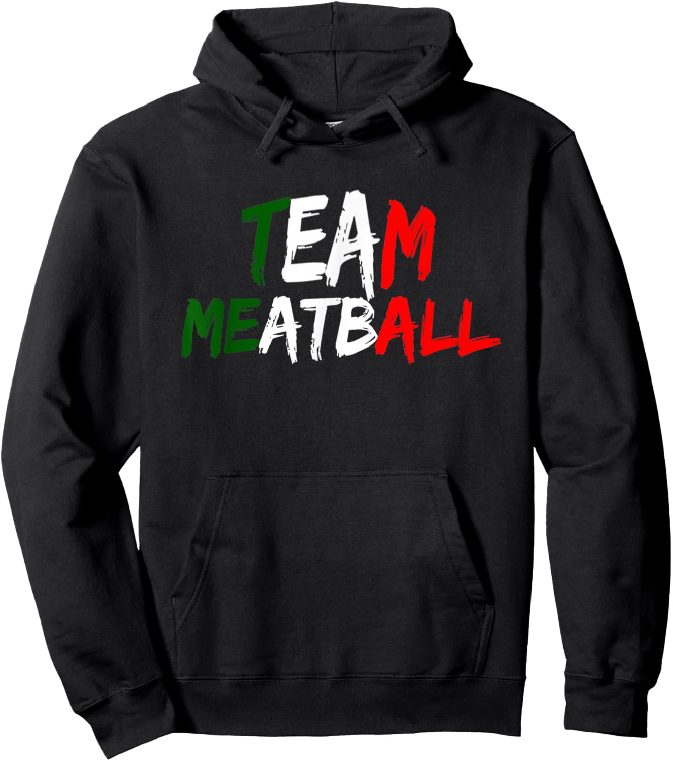 Team Meatball New Jersey Garden NJ Shore Italian Flag Hoodie - Hoodie | Black