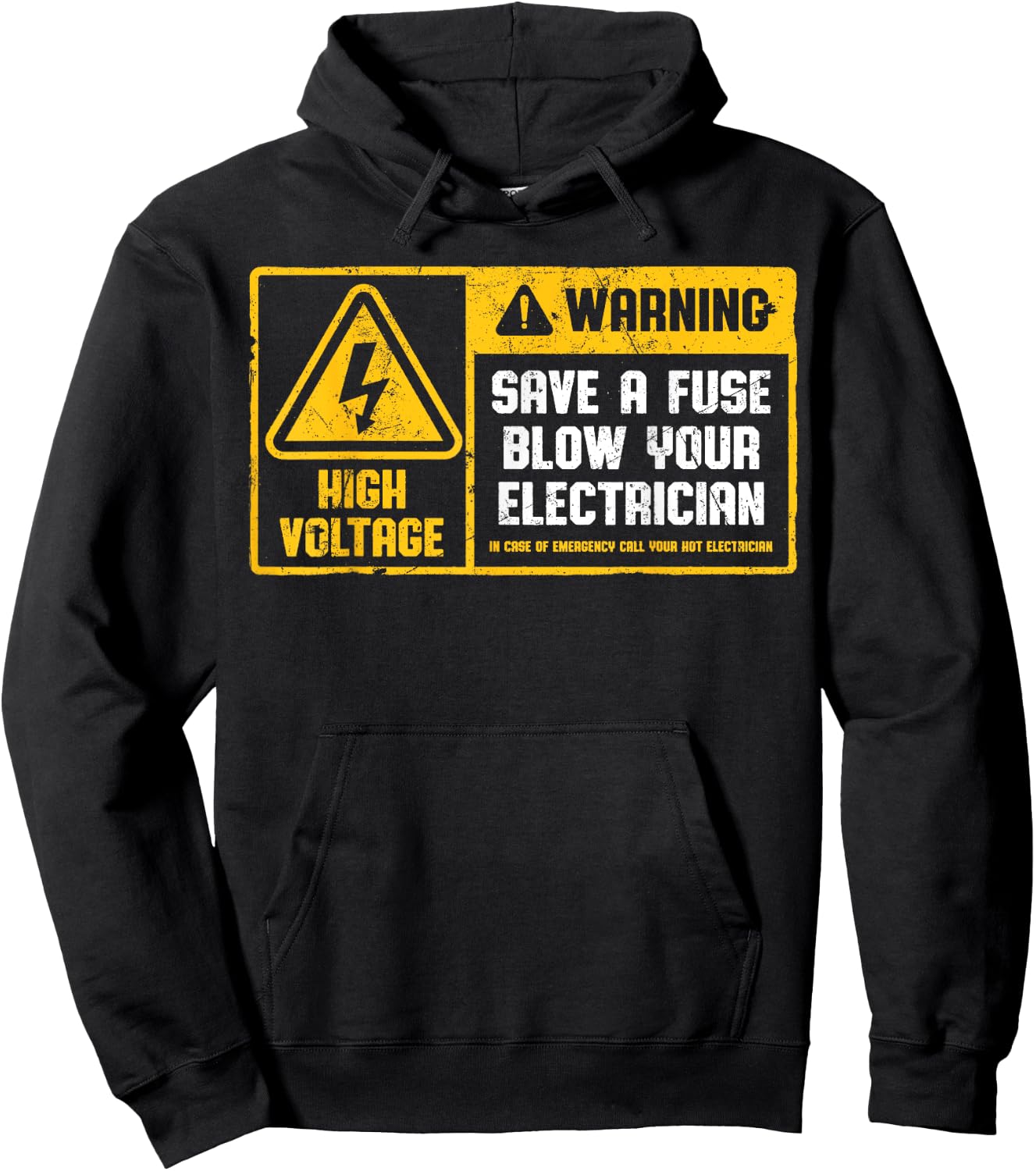 Electrician Save A Fuse Funny Lineman Wireman Retro Vintage Hoodie - Hoodie | Black