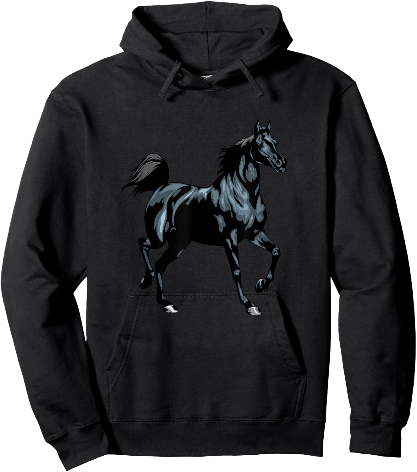 Realistic Black Arabian Horse Arabian Horse Funny Hoodie - Hoodie | Black