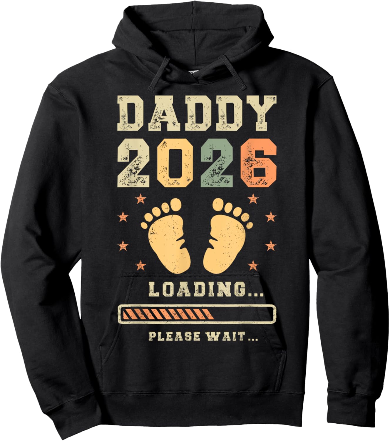 Daddy 2026 Loading, Baby Announcement, Expecting Dad To Be Hoodie - Hoodie | Black