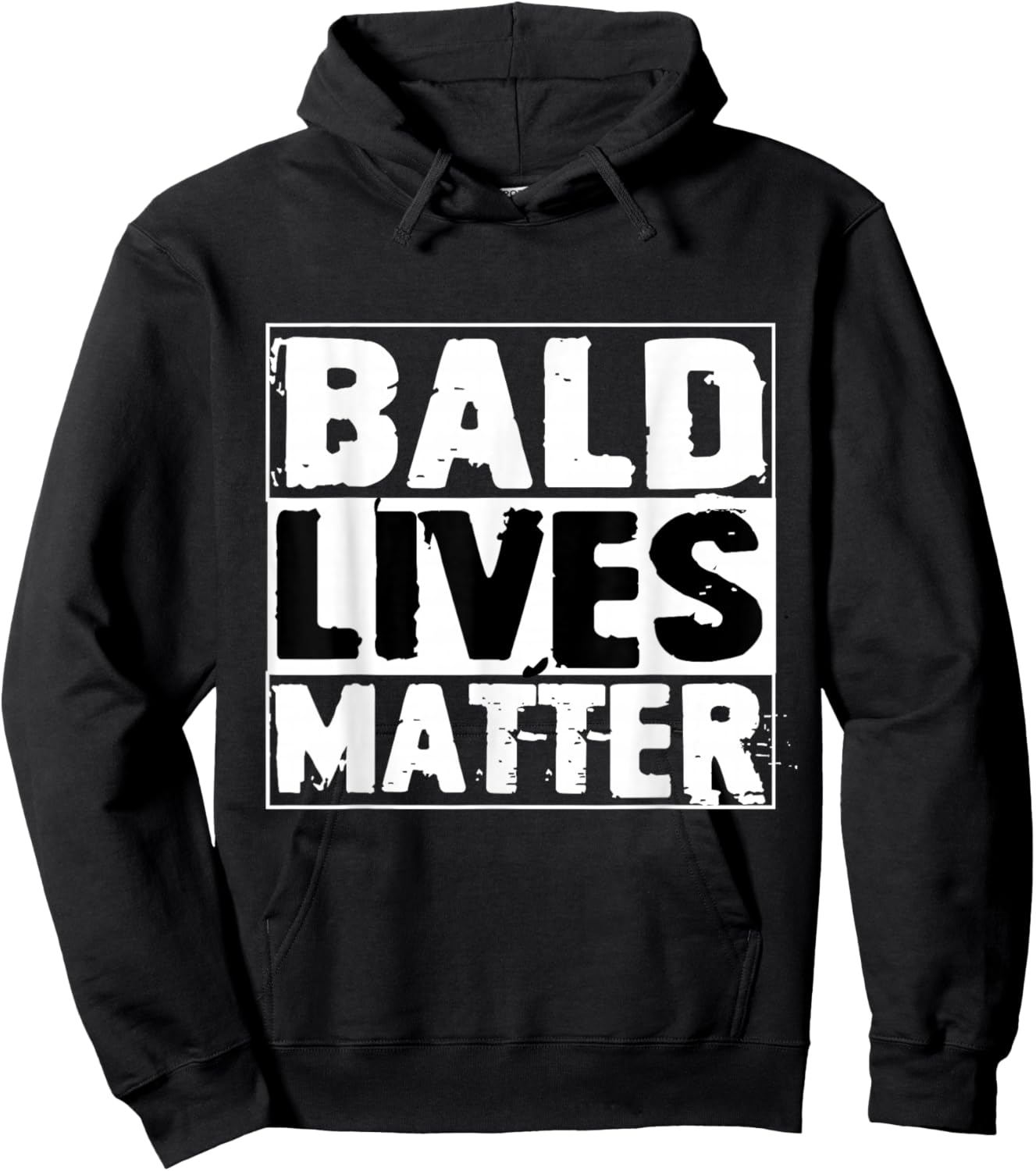 Vintage And Retro Funny Bald Men Quote Bald Lives Matter Hoodie - Hoodie | Black