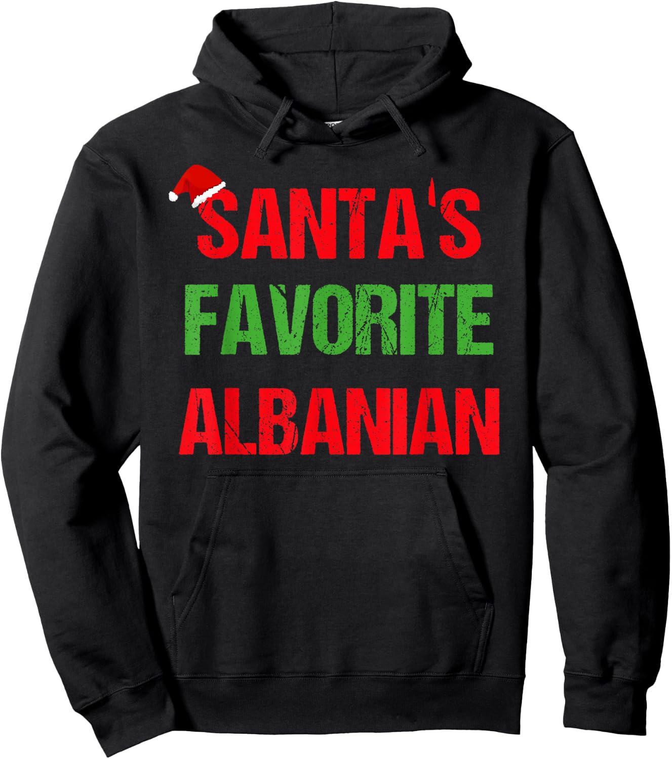 Albanian Funny Albania Pajama Christmas Gift Hoodie - Hoodie | Black