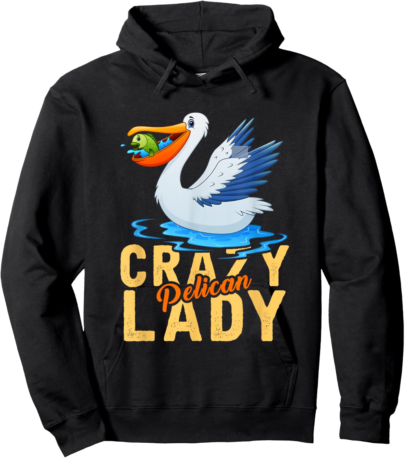 Funny Zoo Keeper Women Gift Crazy Pelican Lady Pelican Hoodie - Hoodie | Black