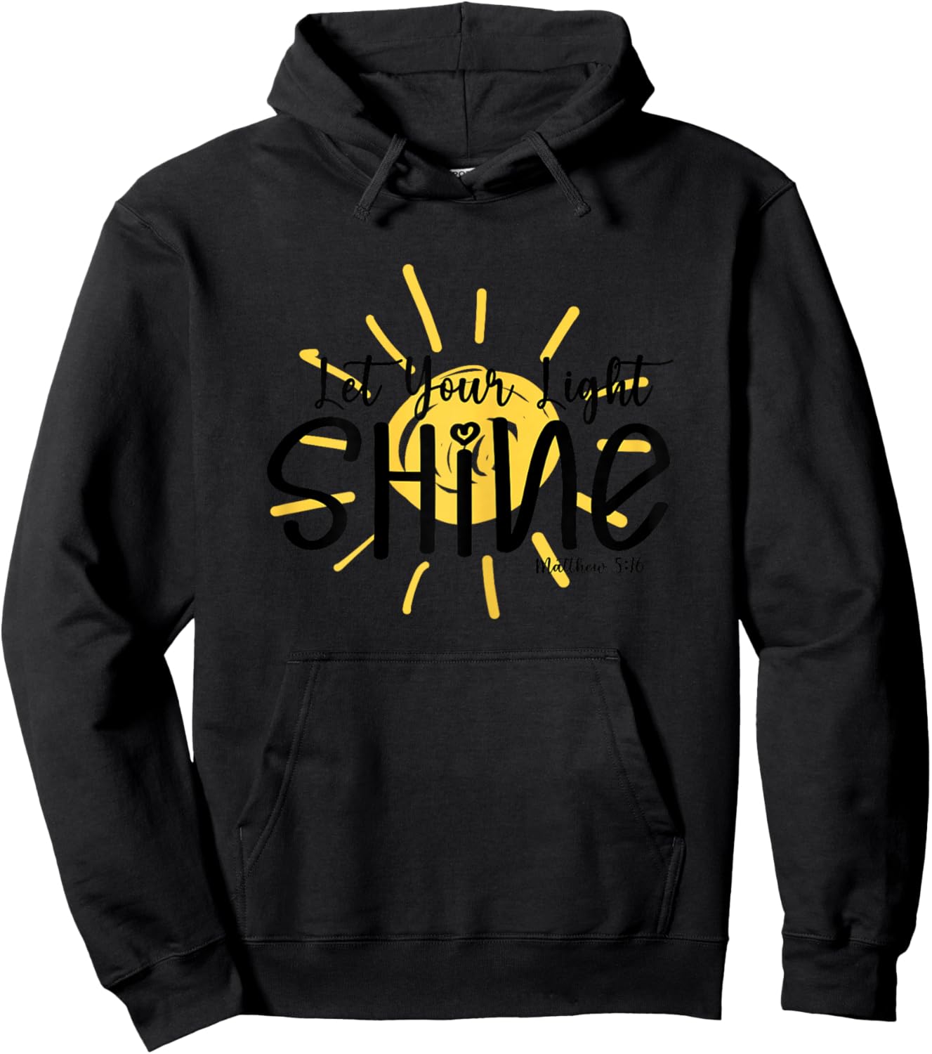 Let Your Light Shine Christian Women Bible Hoodie - Hoodie | Black