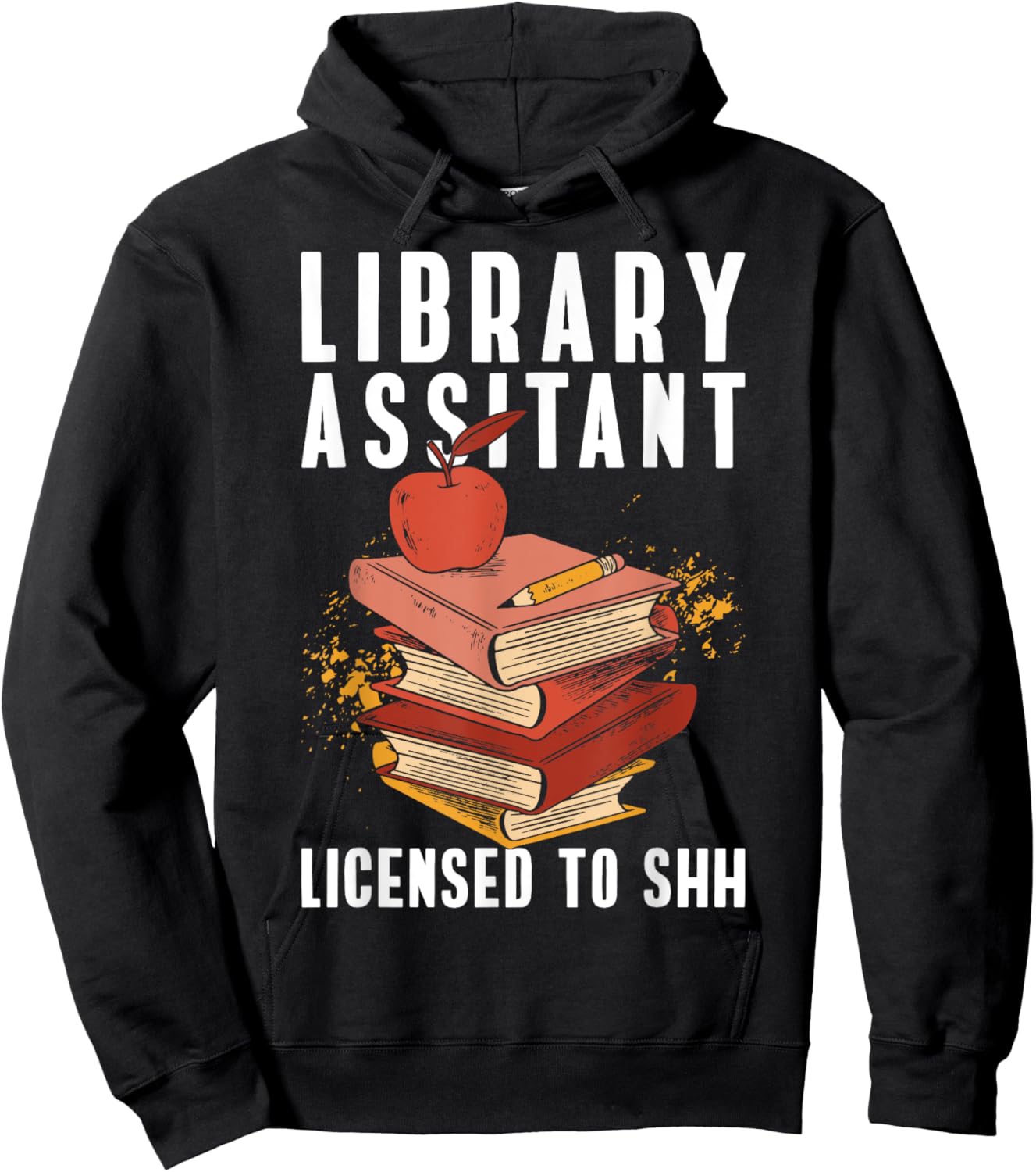 Library Assistan Library Aide Funny School Library Assistant Hoodie - Hoodie | Black