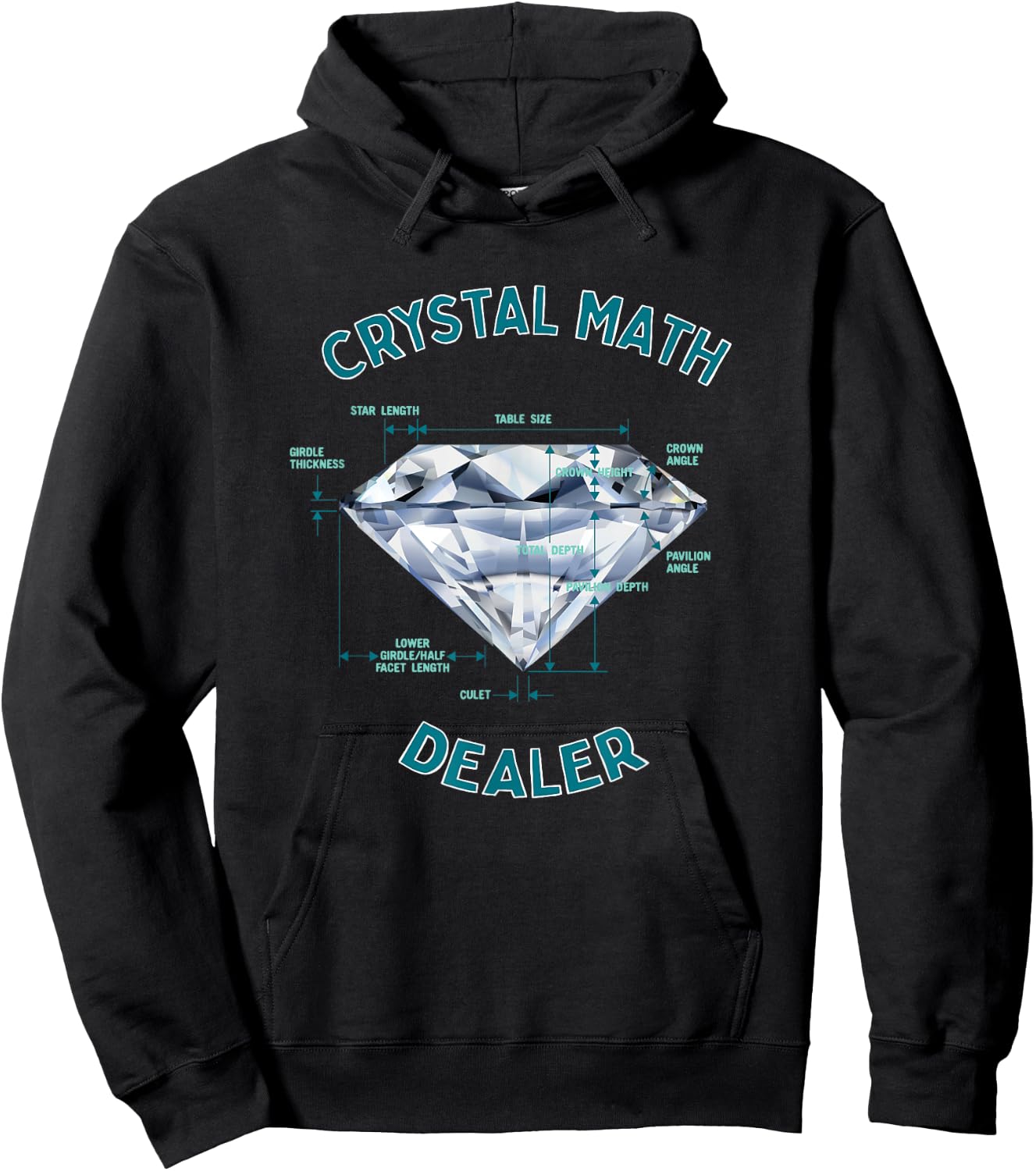 Gemstone Tester Goldsmith Silversmith Bling Lovers - Funny Crystal Math Dealer - Gemologist Diamond Jeweler Humor -Adults Black Short Sleeve Hoodie - Hoodie | Black