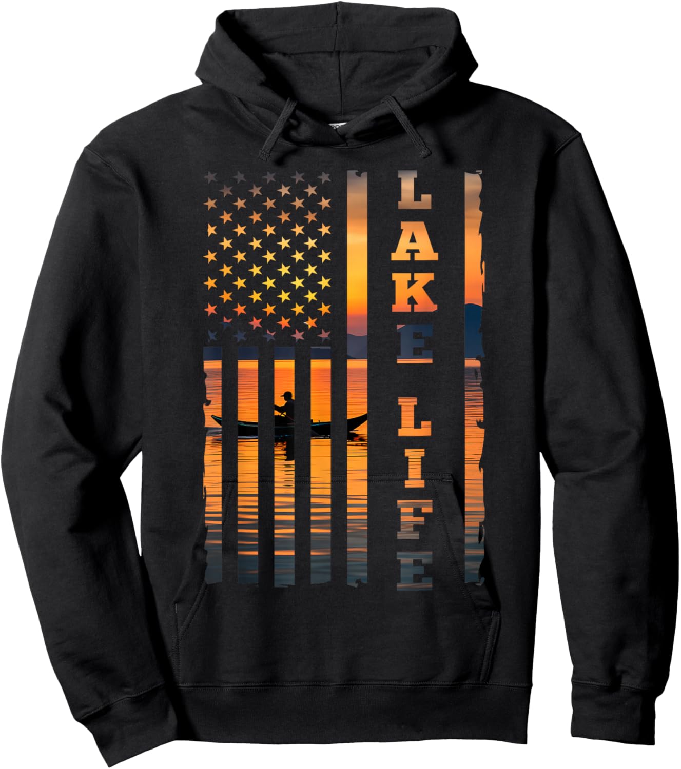 Vintage Lake Life Hoodie - Hoodie | Black