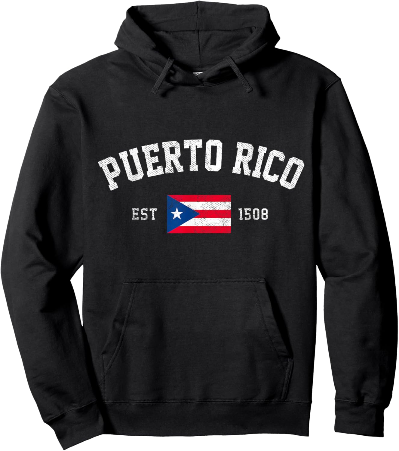 Puerto Rico Est. 1508 Puerto Rican Flag Independence Day Hoodie - Hoodie | Black