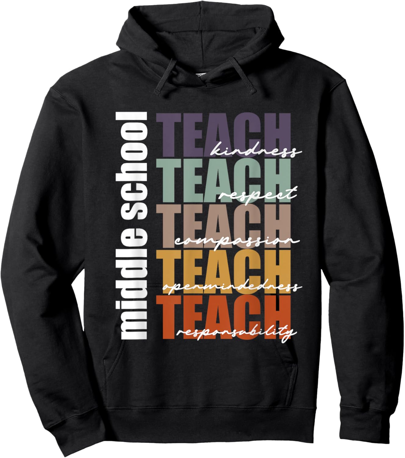 Middle School Teach Middle School Teacher Back to School Hoodie - Hoodie | Black